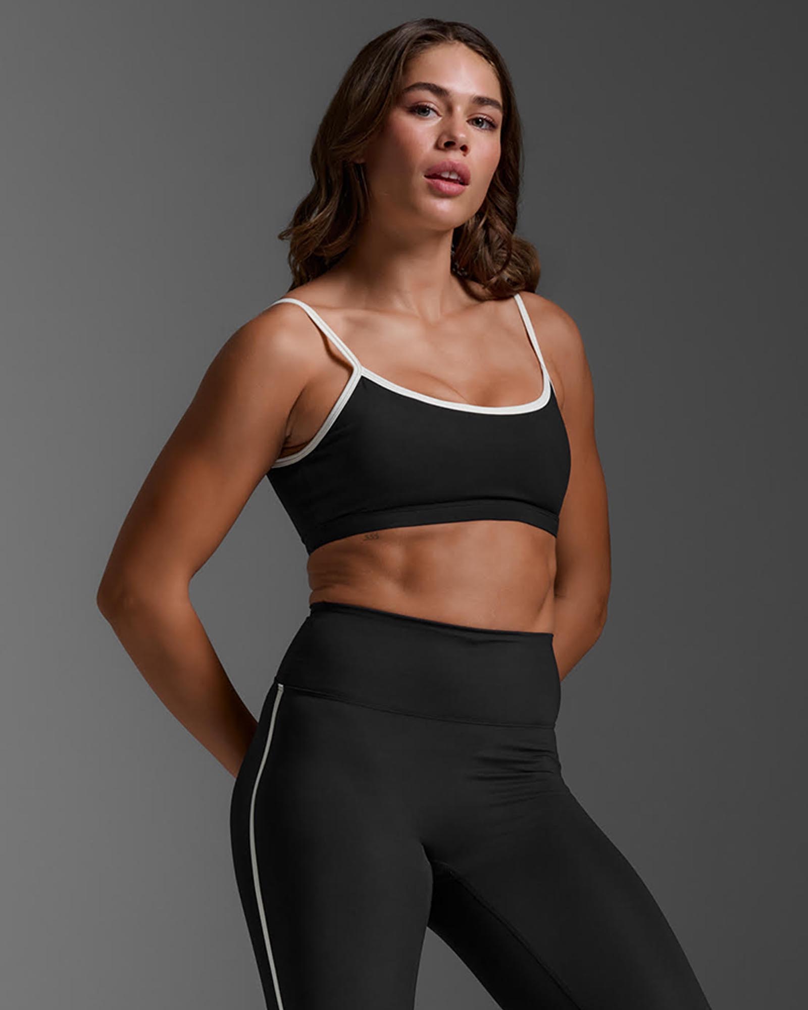 Fluid Contrast Strappy Bra