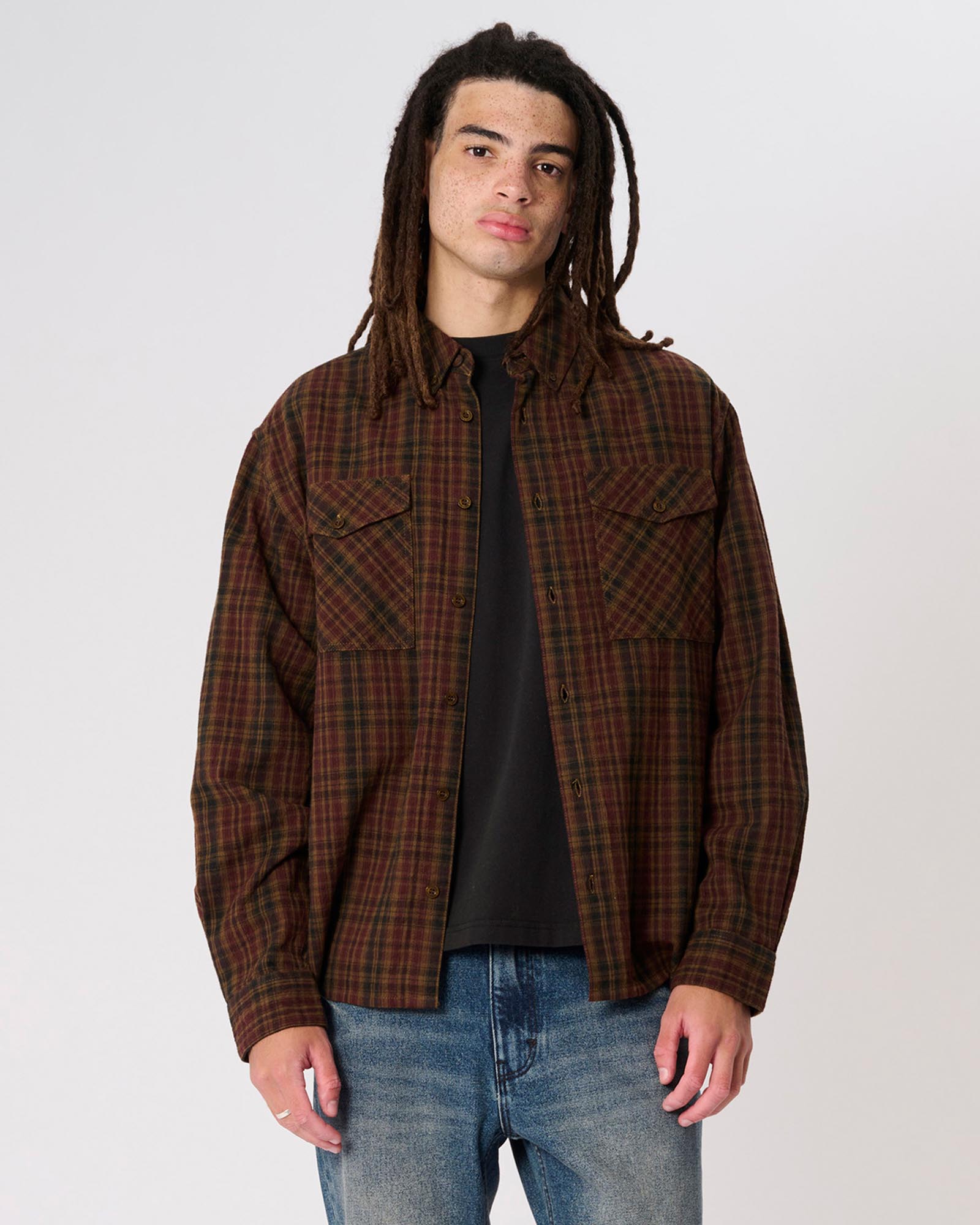 Mickey Check LS Shirt