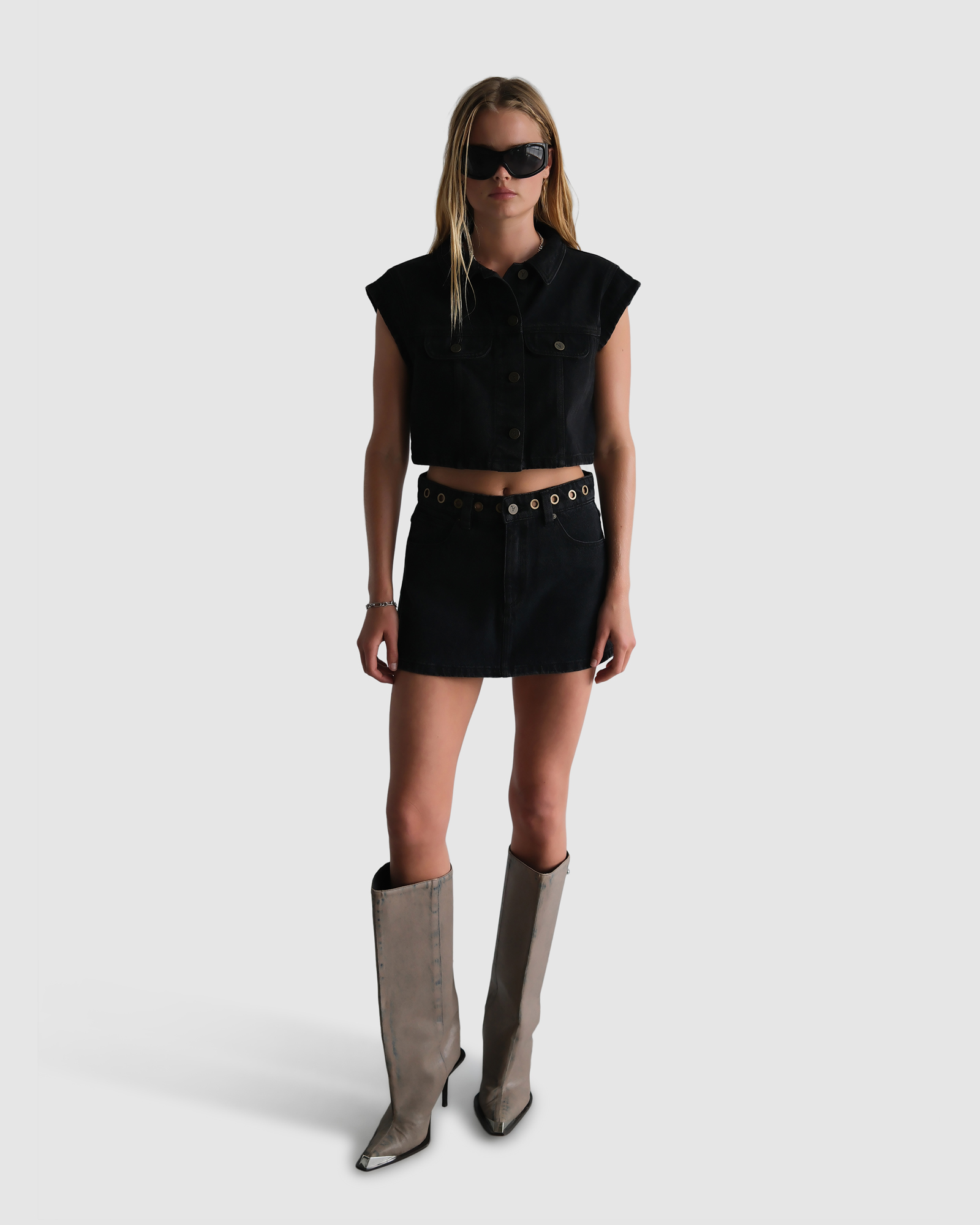 95 Aline Skirt Brie Eyelet