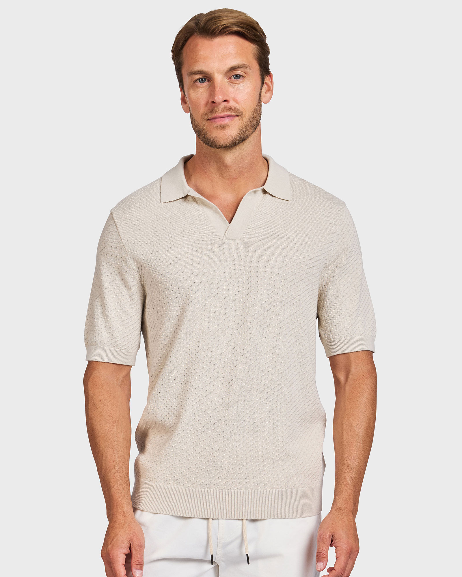 Jonny Textured Knit Polo