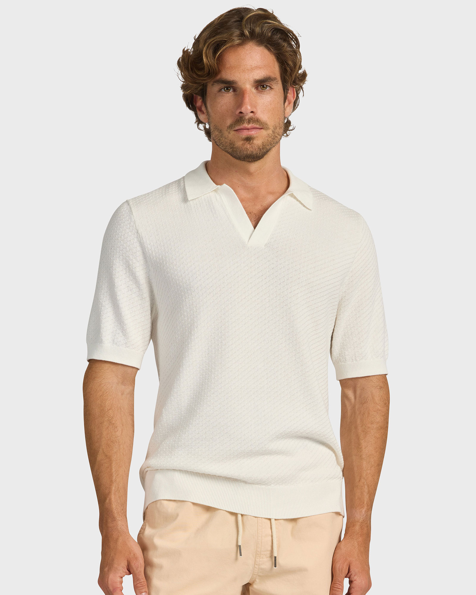 Jonny Textured Knit Polo