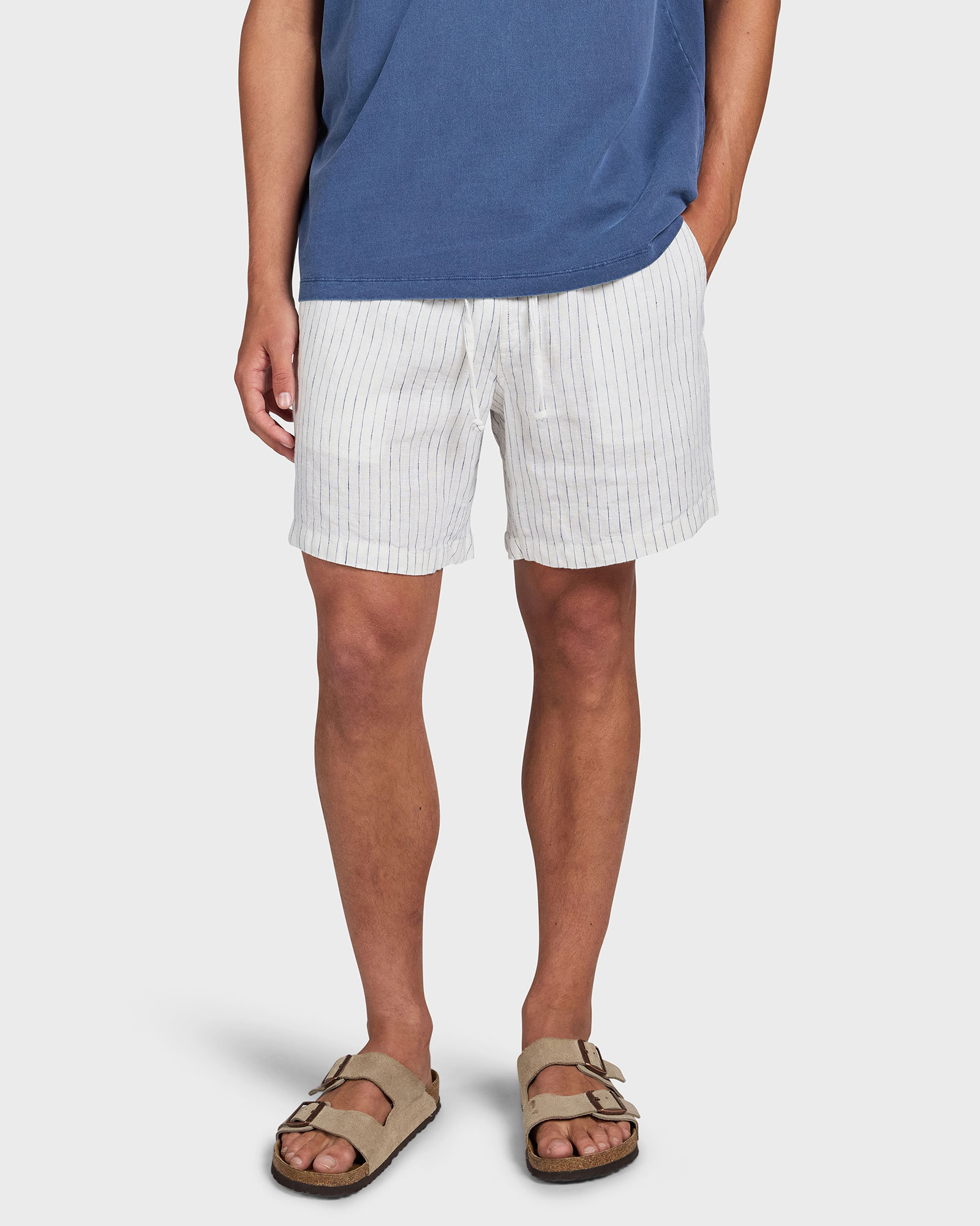 Stripe Riviera Linen Short