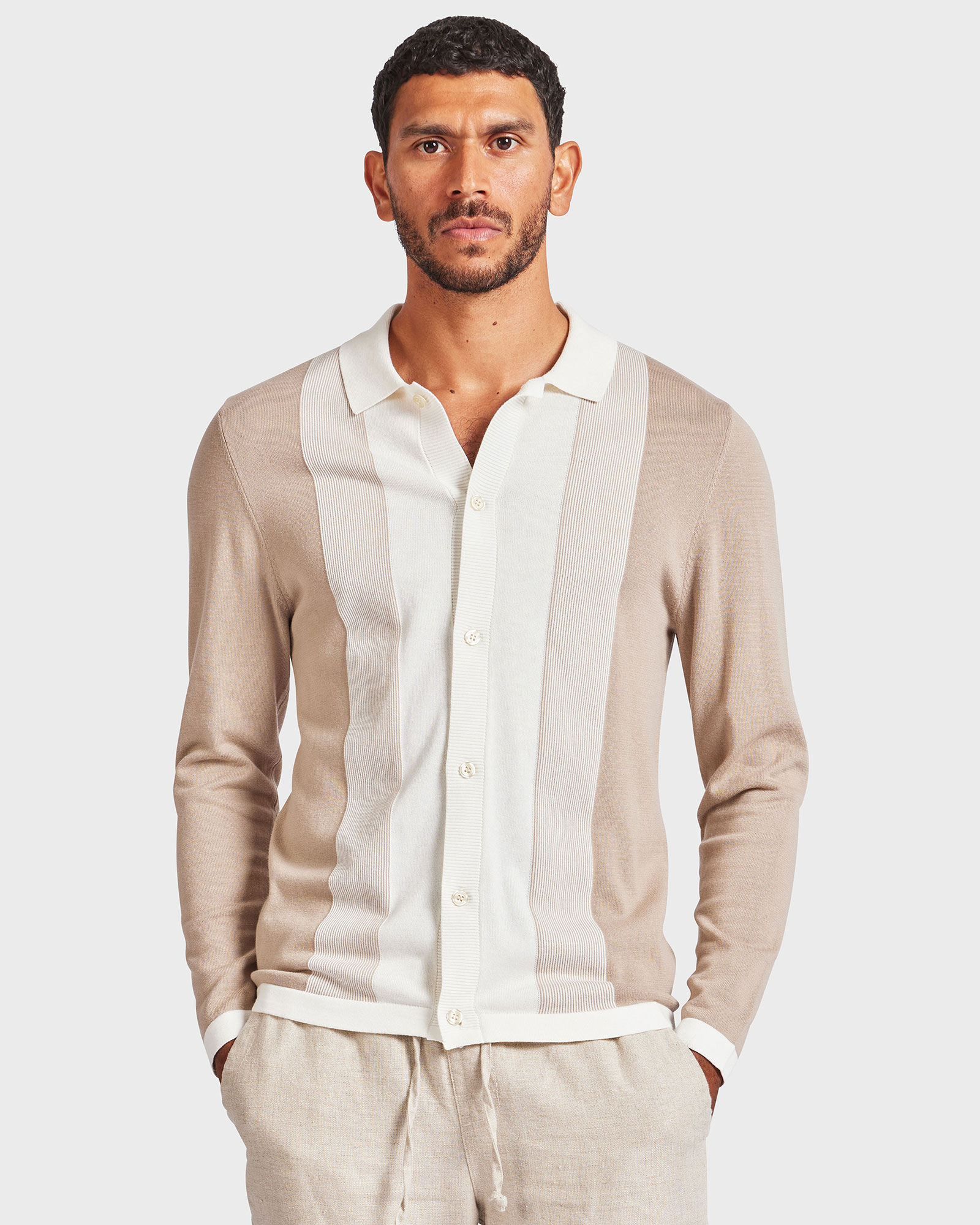Jackson Stripe LS Polo