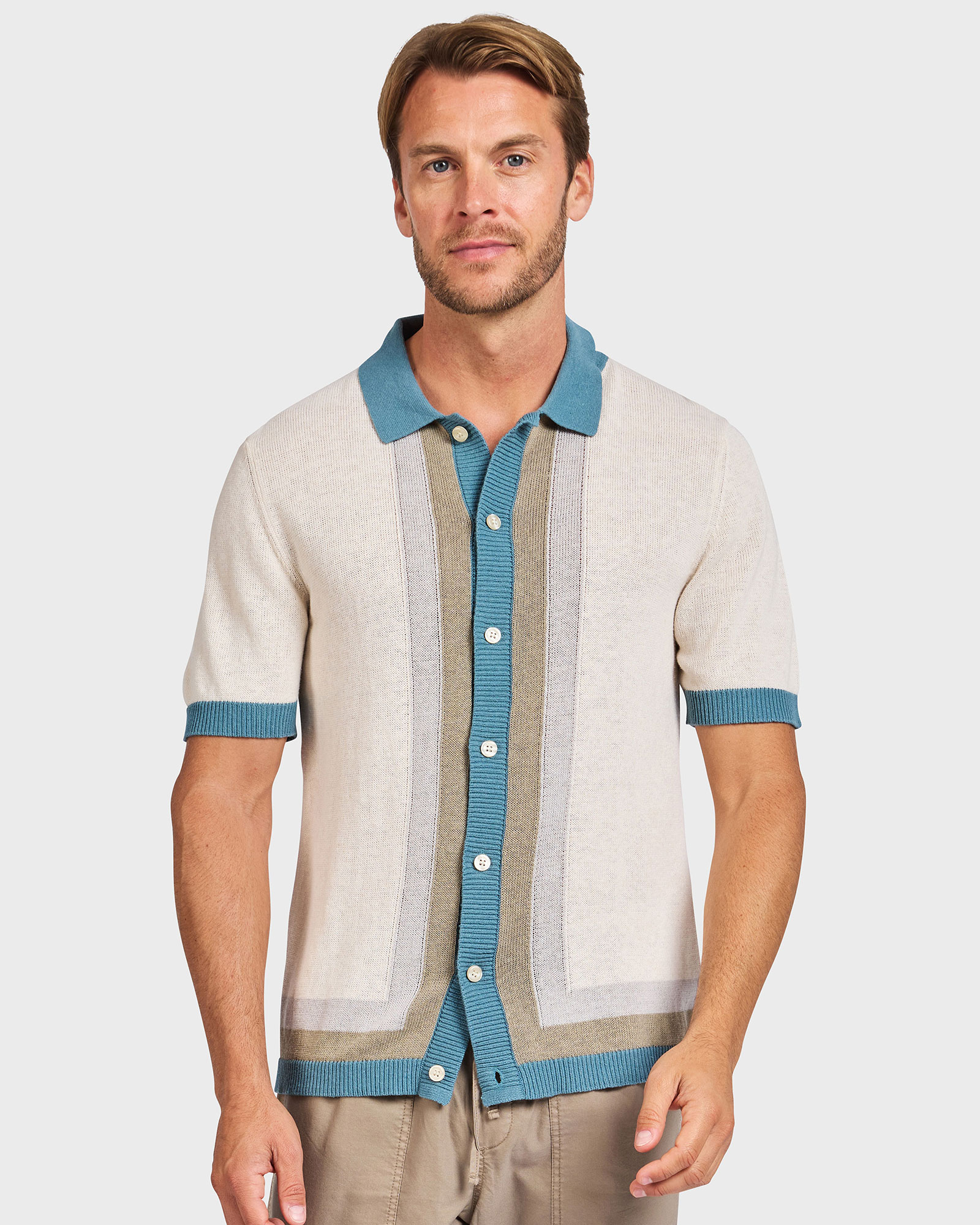 Gatsby Stripe Knit SS Shirt
