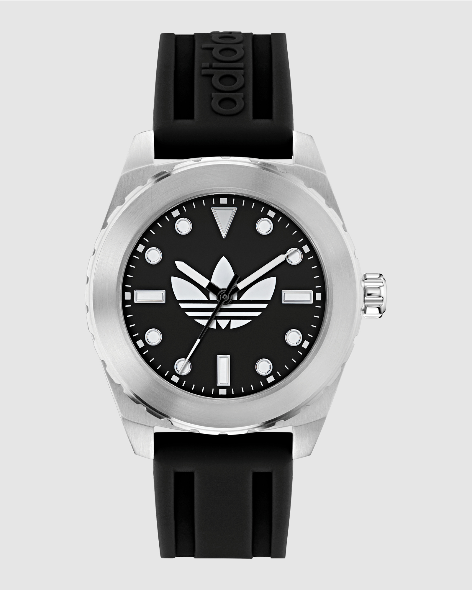 Discoverer One Steel 44mm Black Silicone Watch