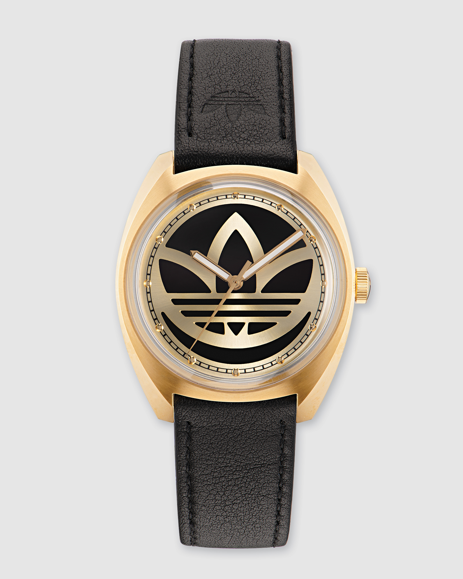 Edition One - Gold Case & Black Leather Band
