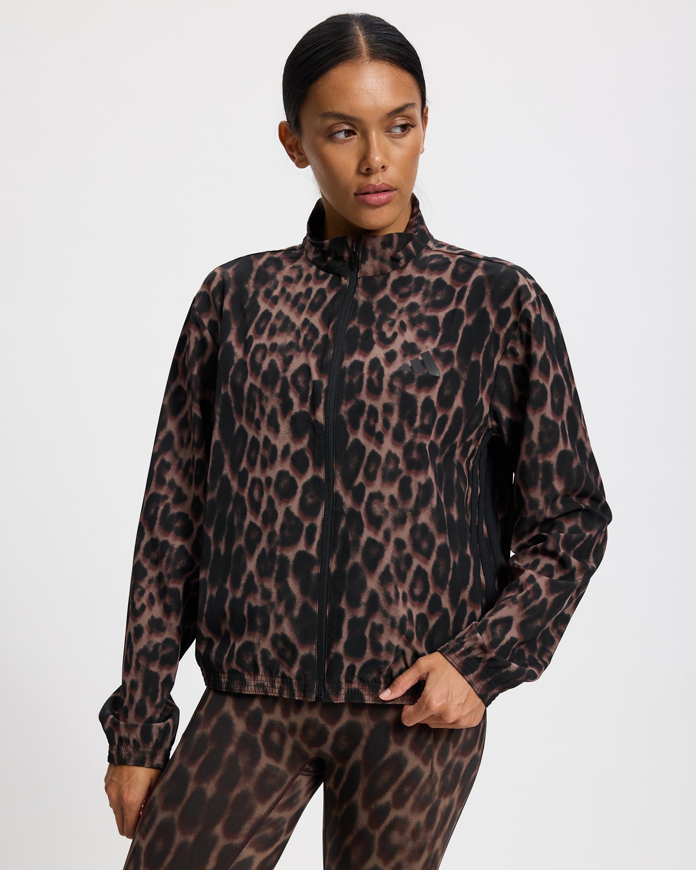 Workout Essentials Leopard Woven Jacket