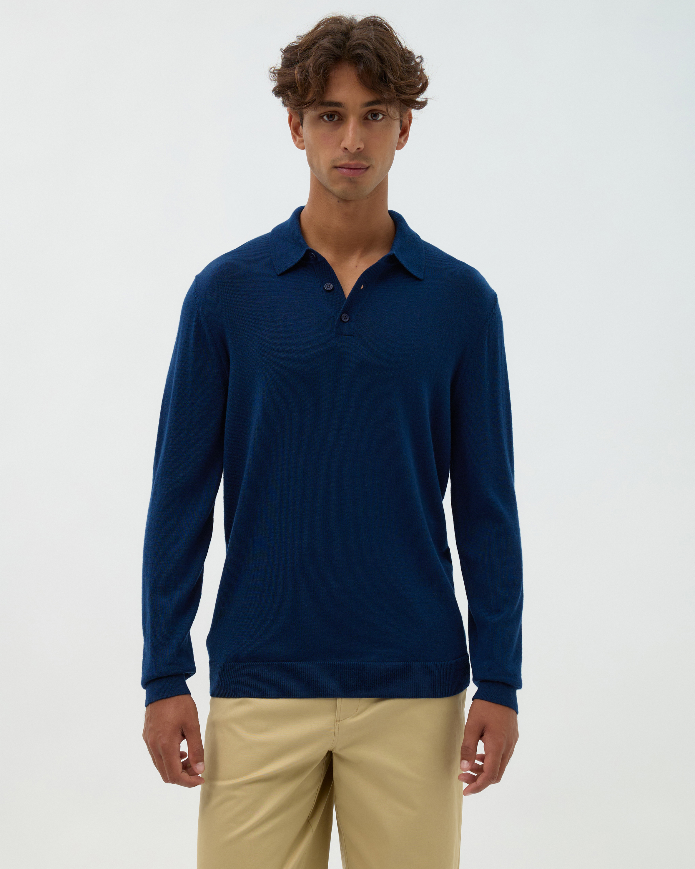 Merino Wool Knit Polo