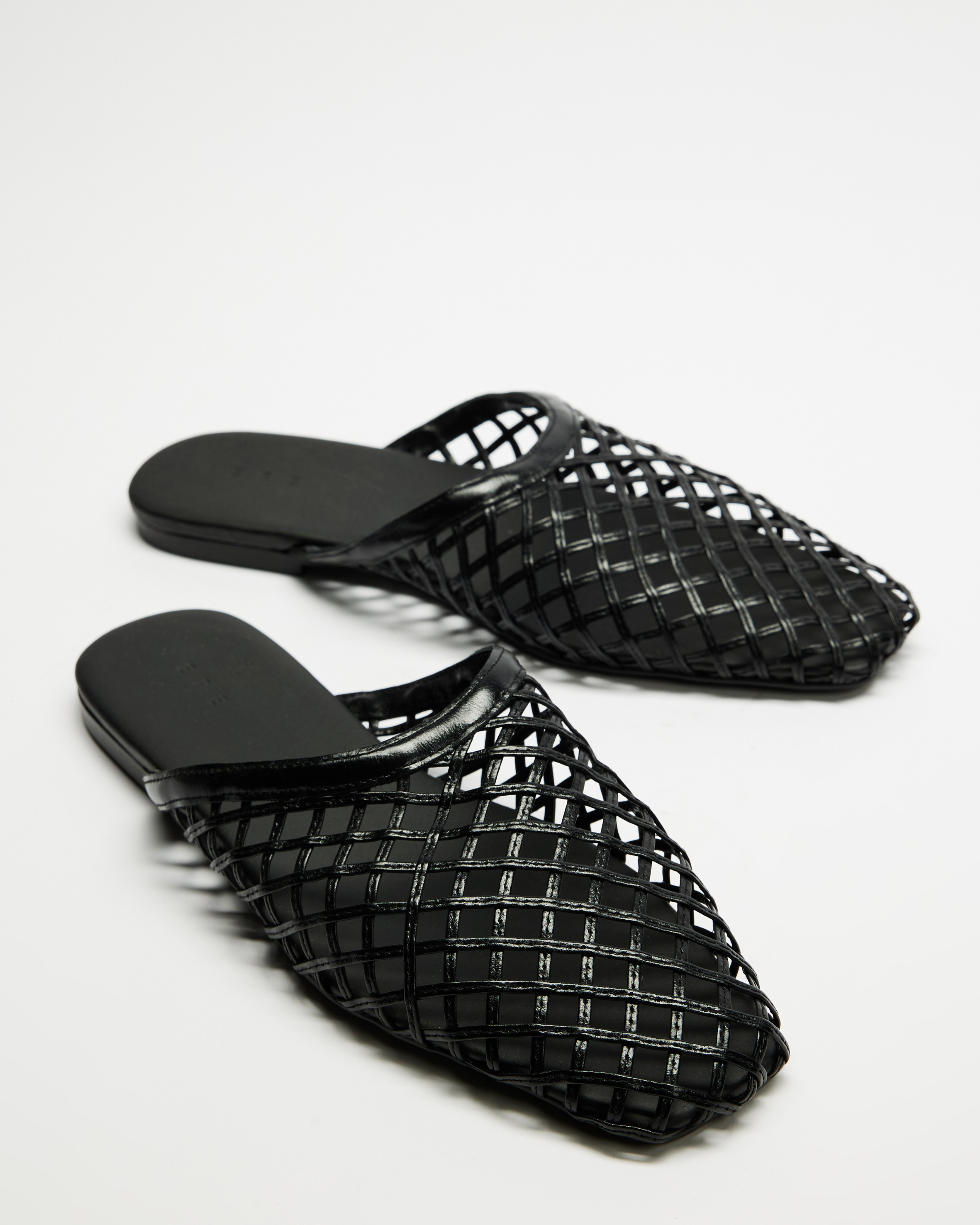 Woven Leather Slip on Flats