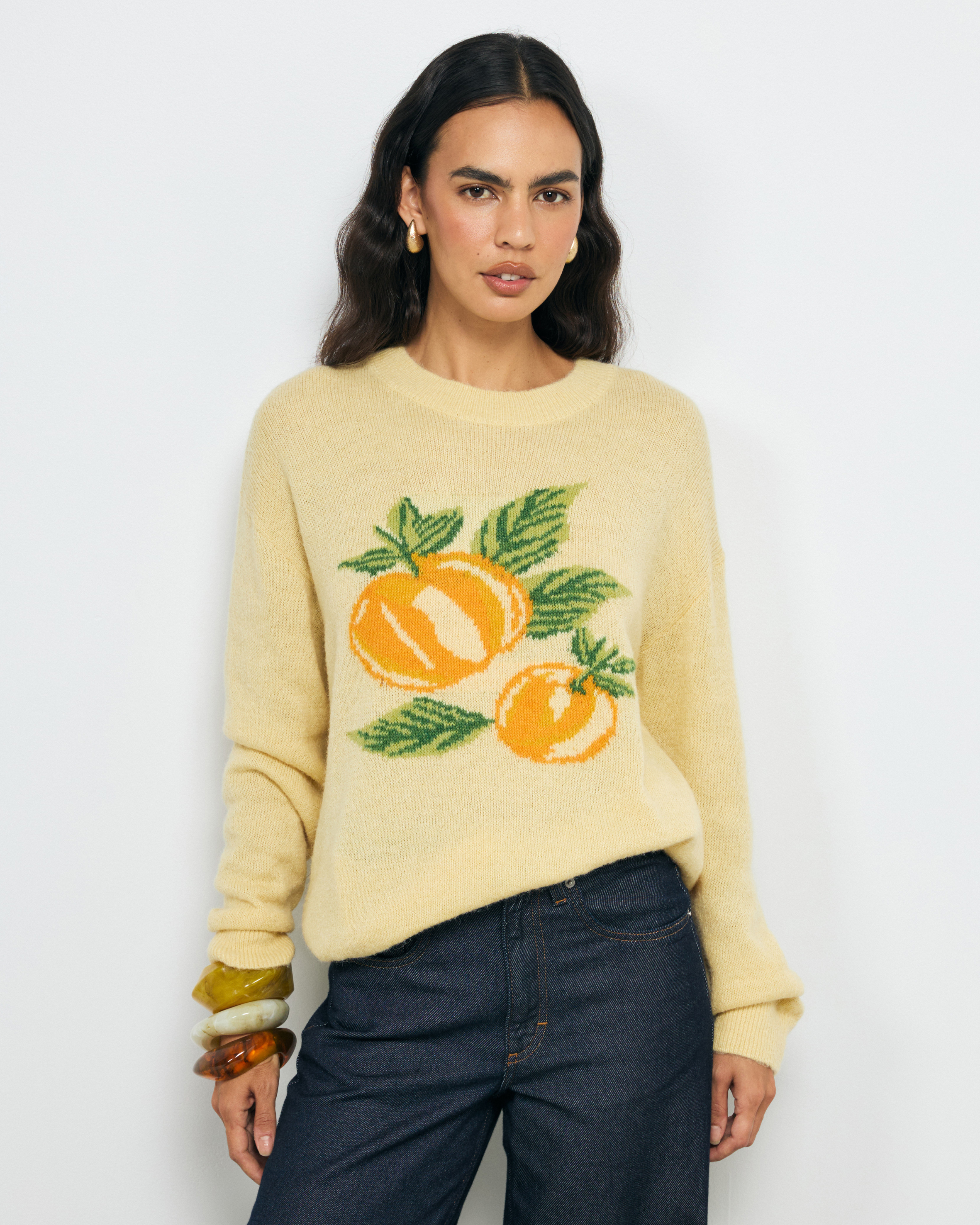 Citrus Intarsia Knit Jumper