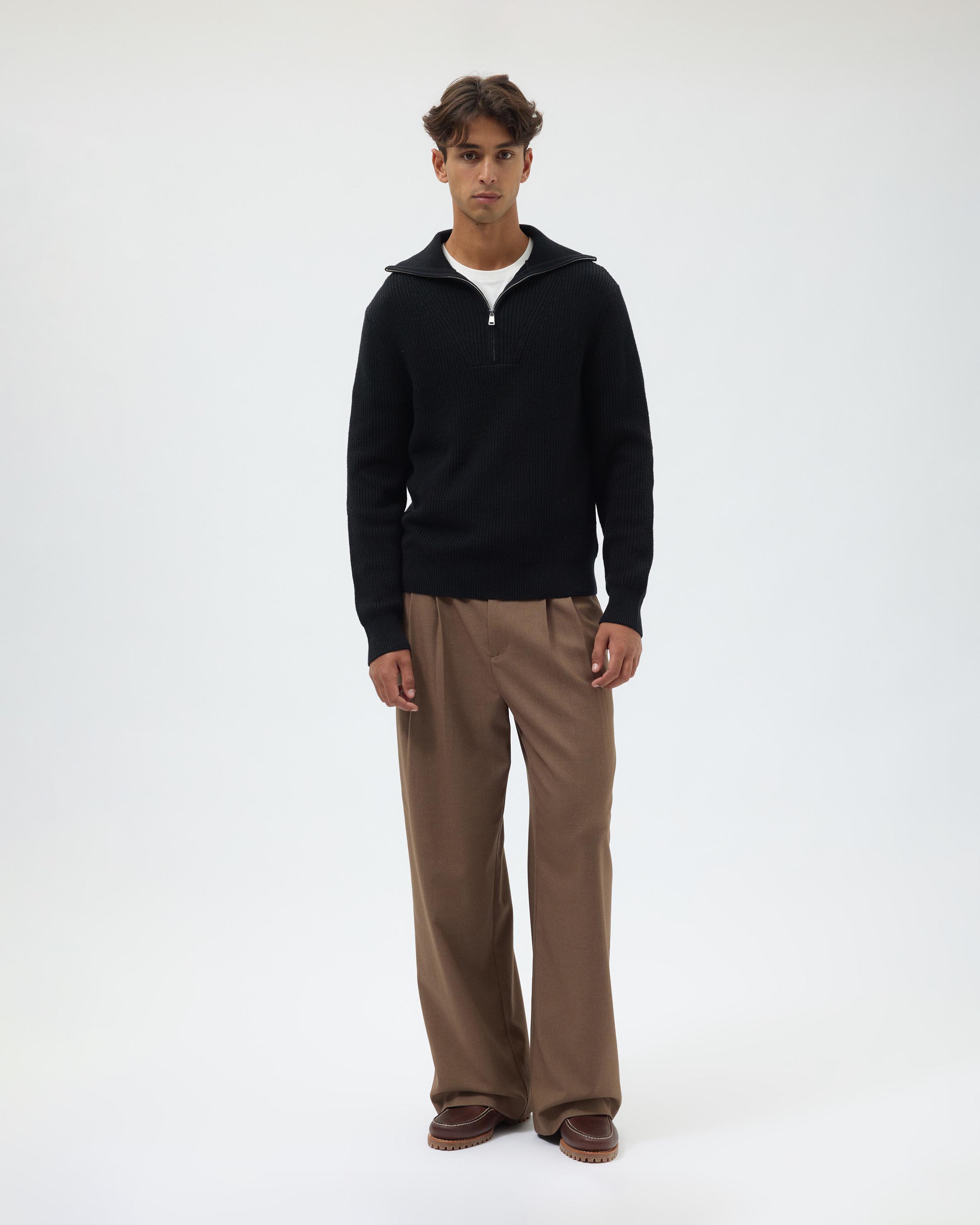 Wool Blend Quarter Zip
