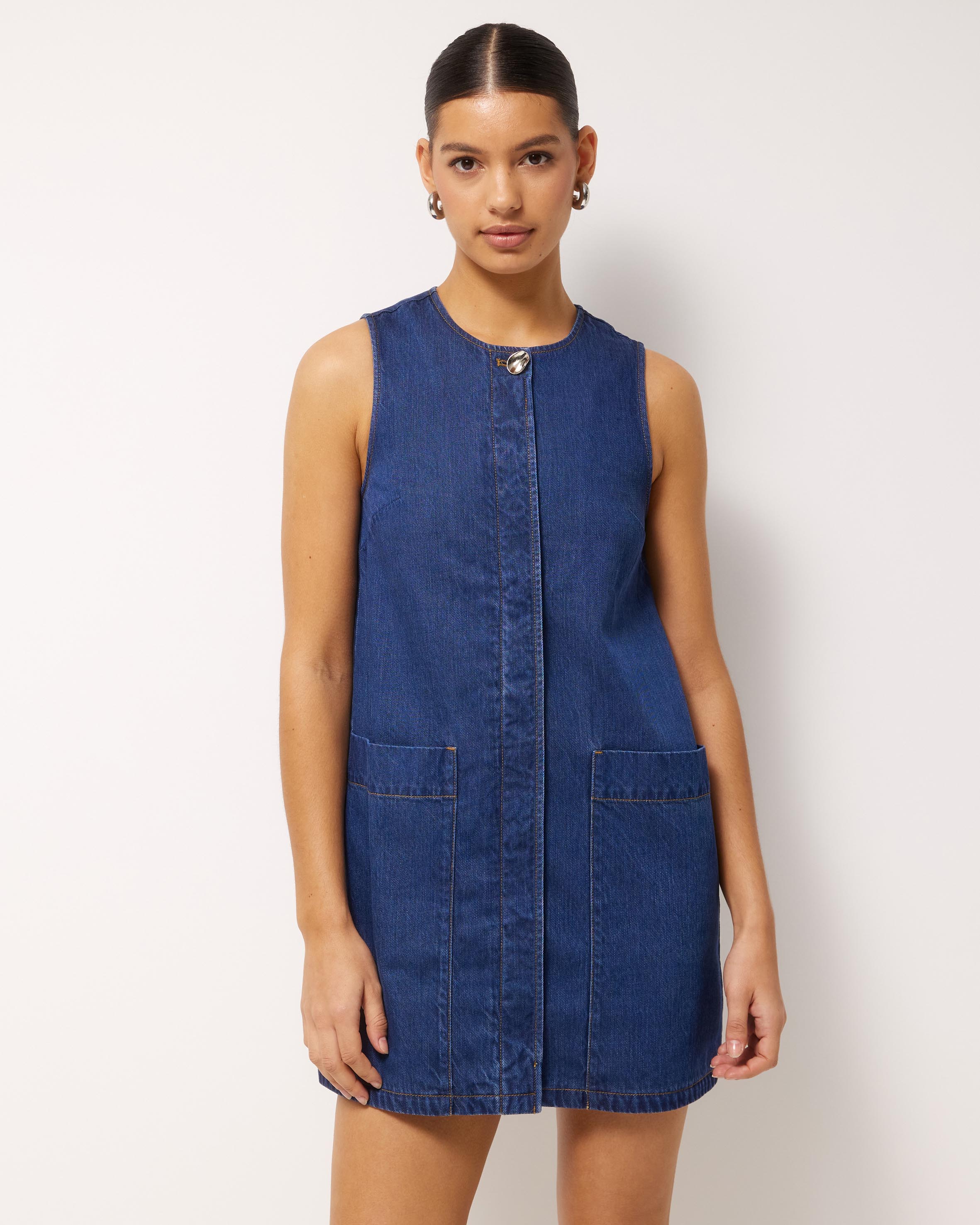 Brielle Denim Twill Mini Dress