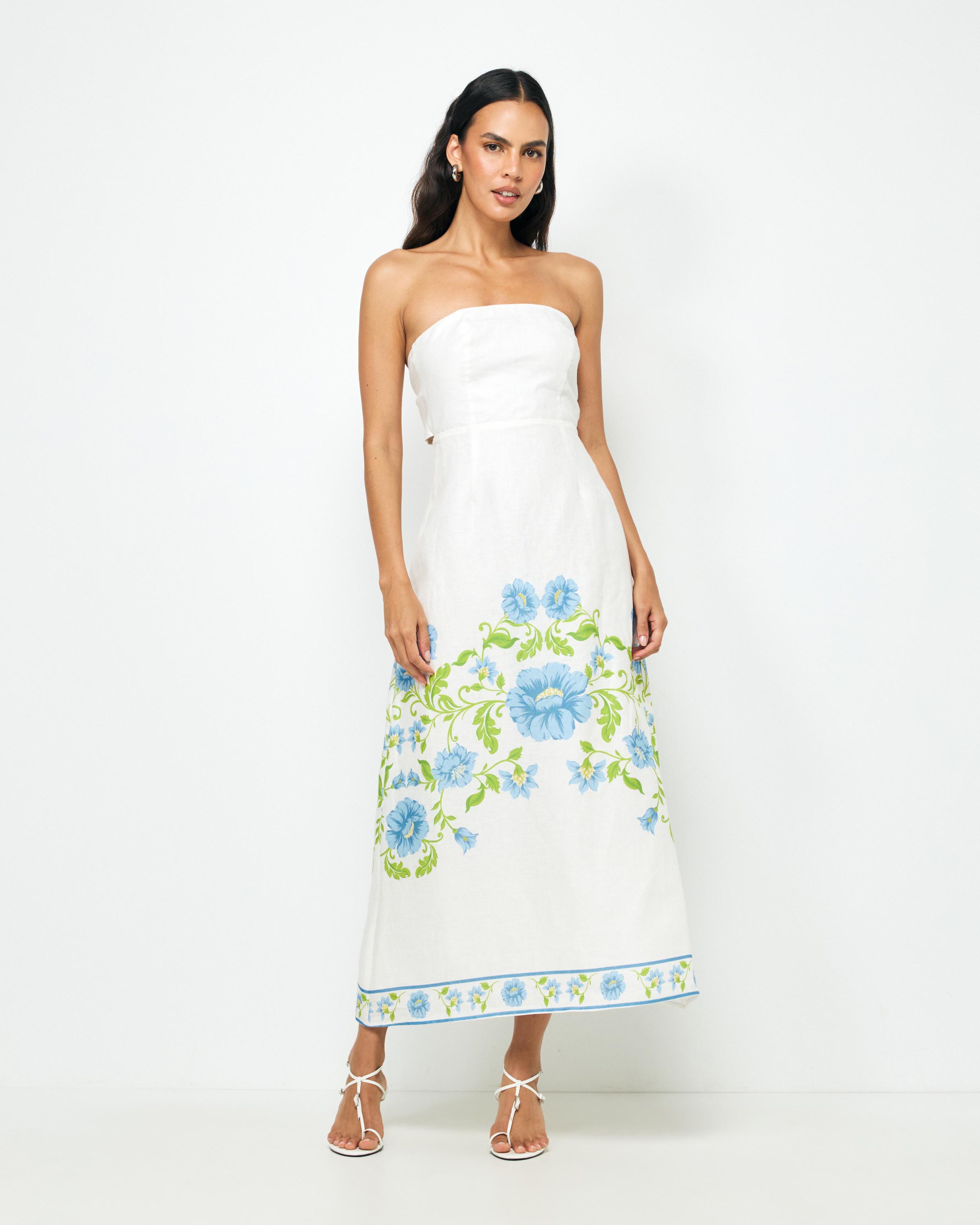 Elladia Strapless Midi Dress
