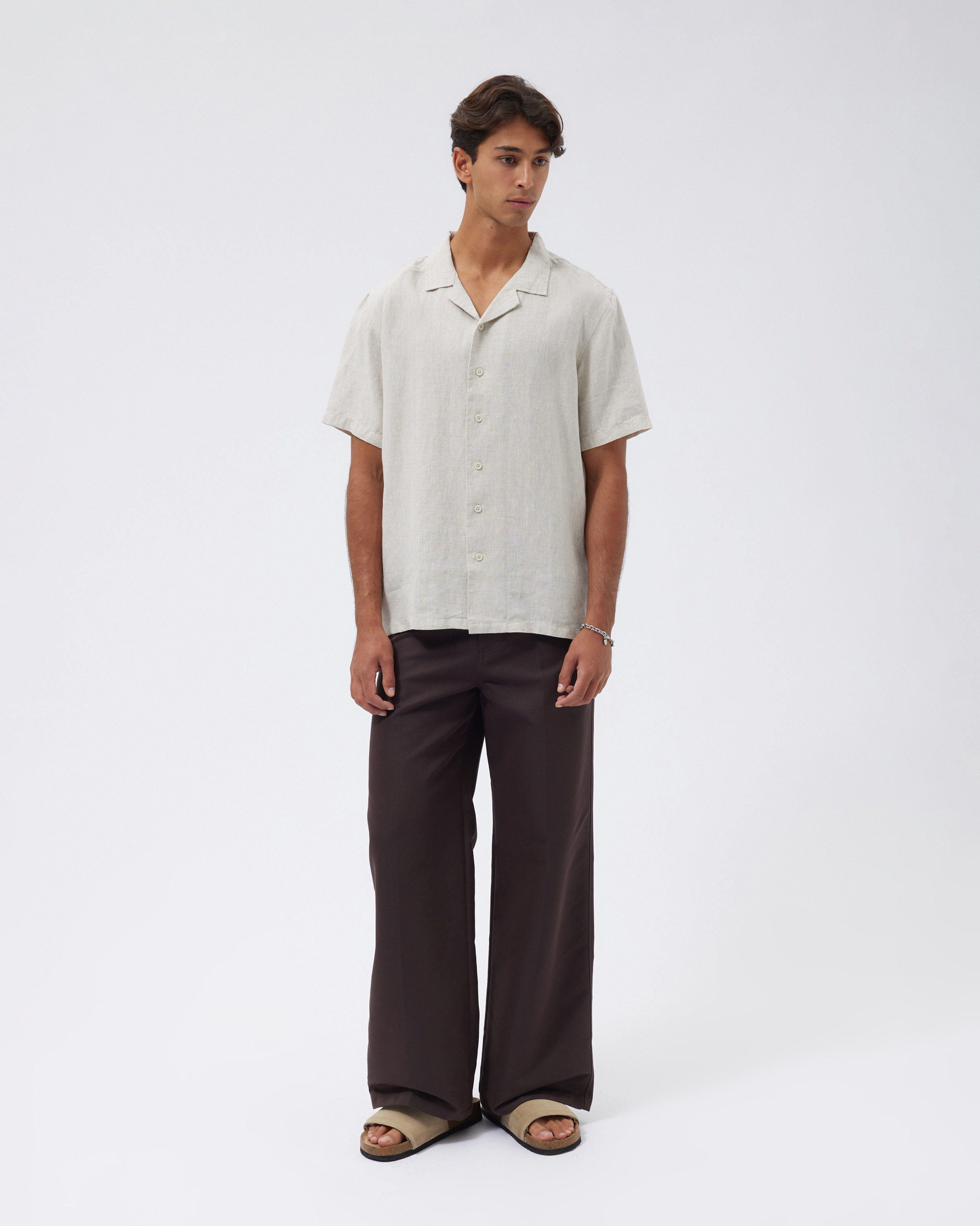 Linen Camp Collar Shirt