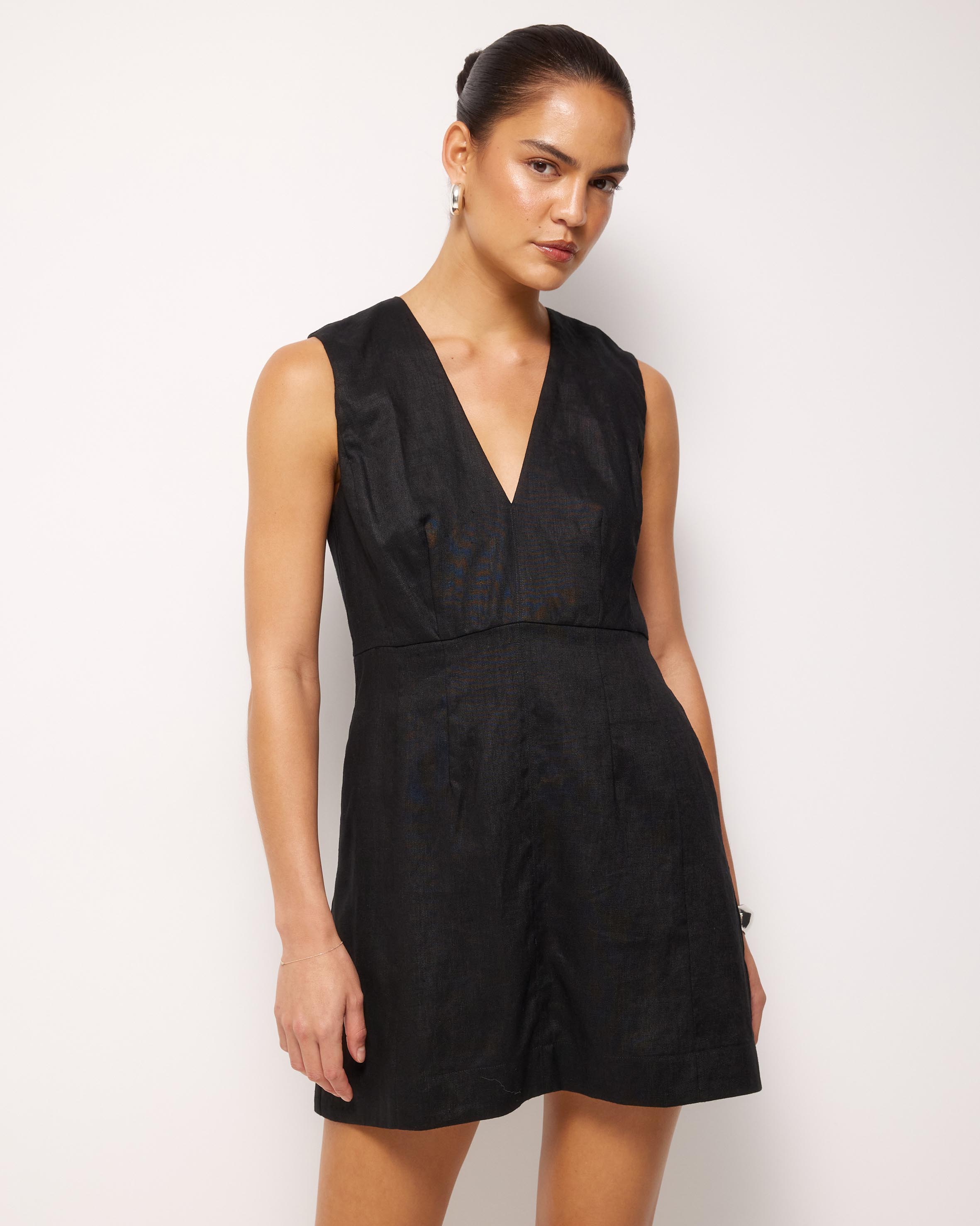 Audrey Linen A-Line Dress