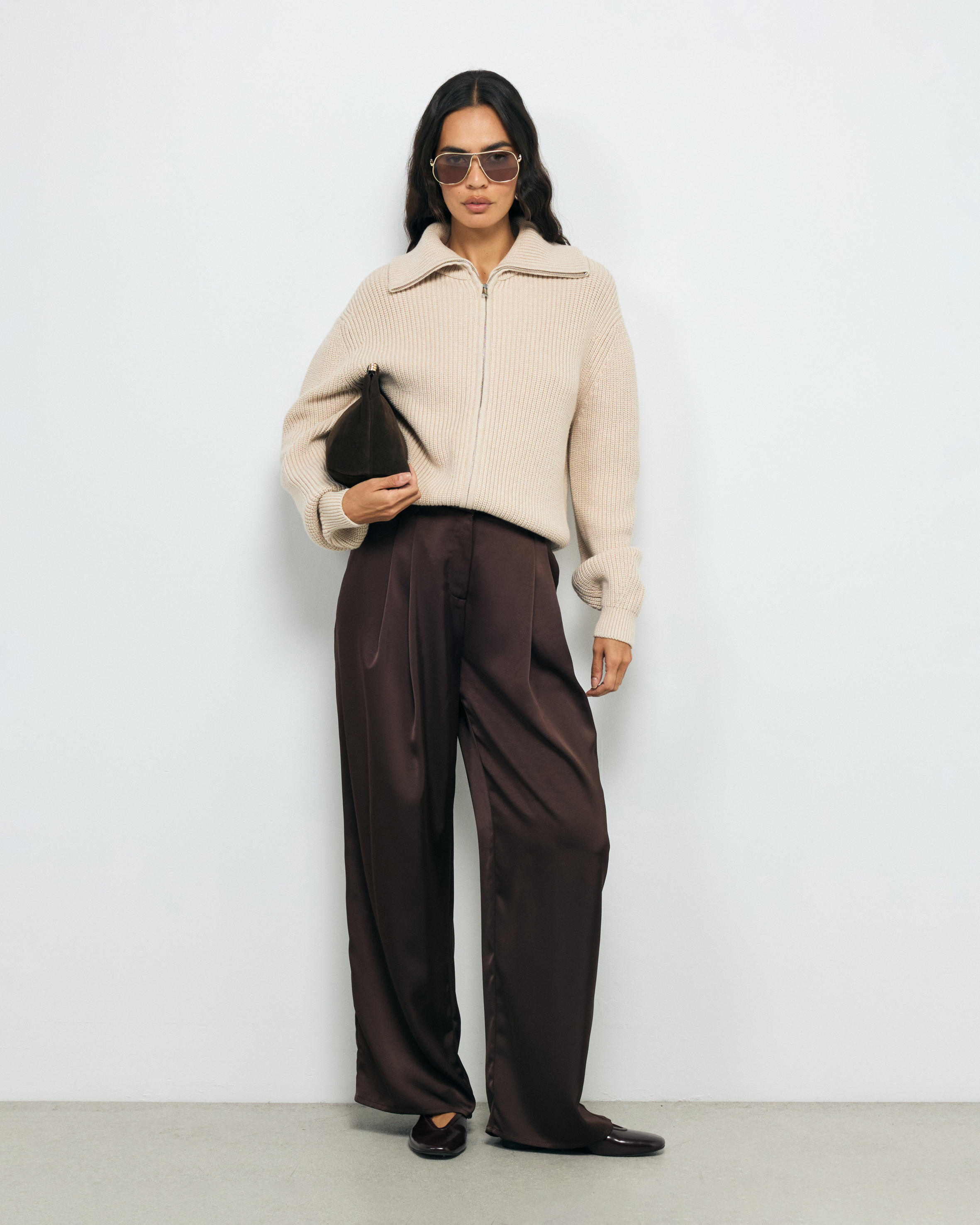 Clea Organic Cotton Zip Cardigan