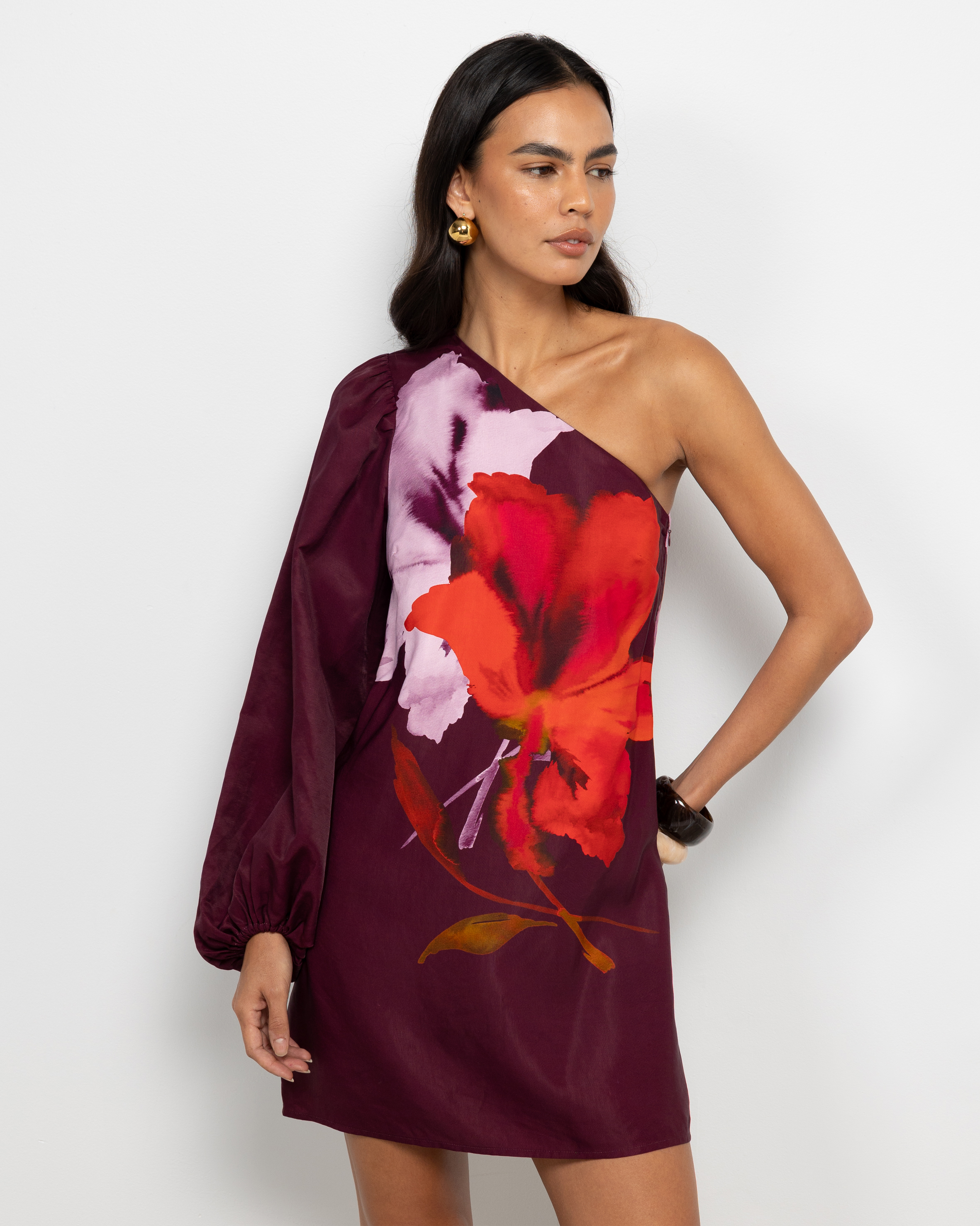 Ravenna One Shoulder Mini Dress