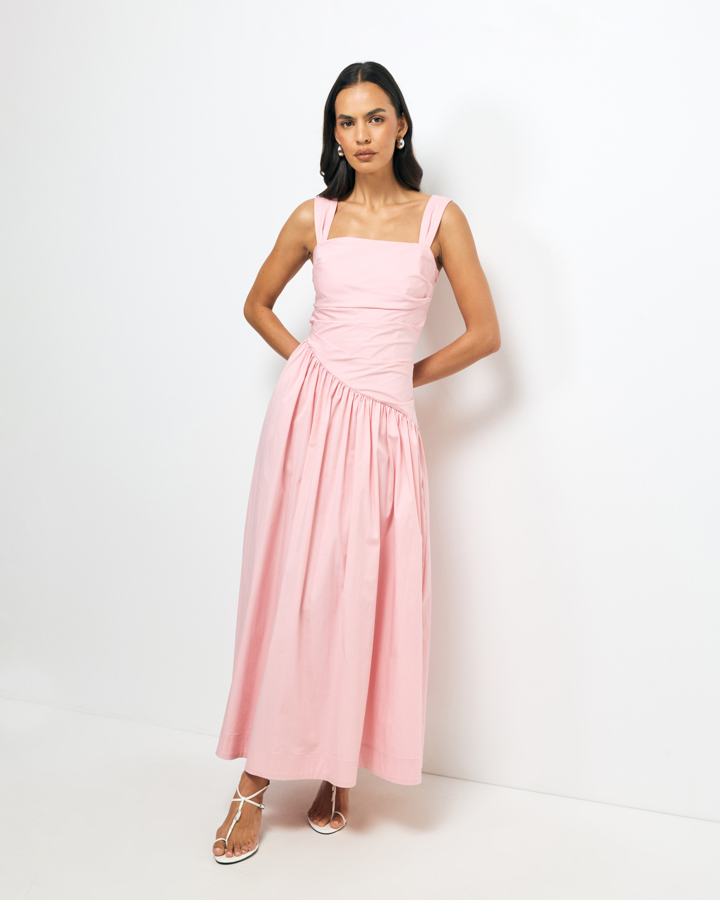 Kylara Ruched Midi Dress