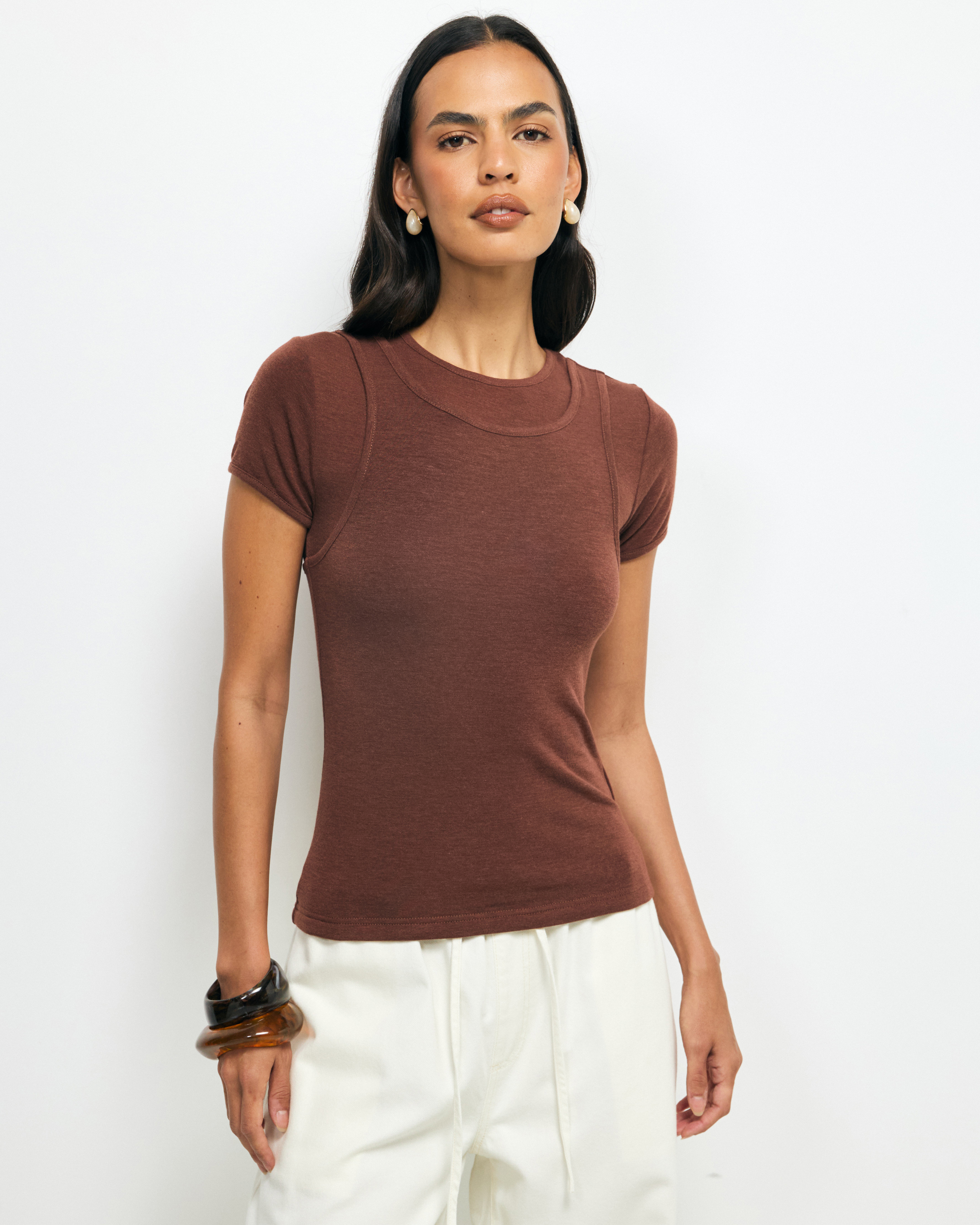 Double Layer Sheer T-Shirt