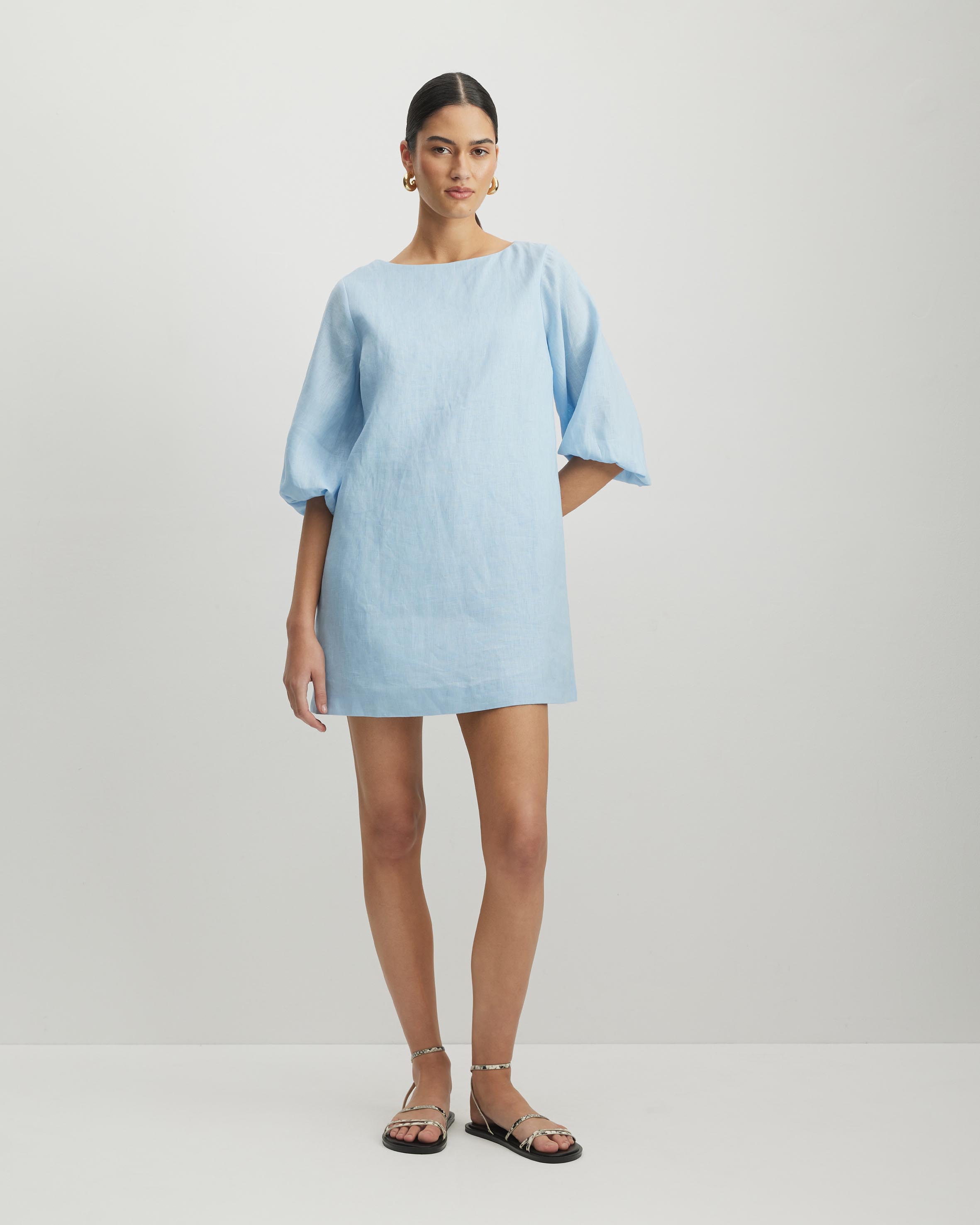 Eloise Linen Mini Shift Dress