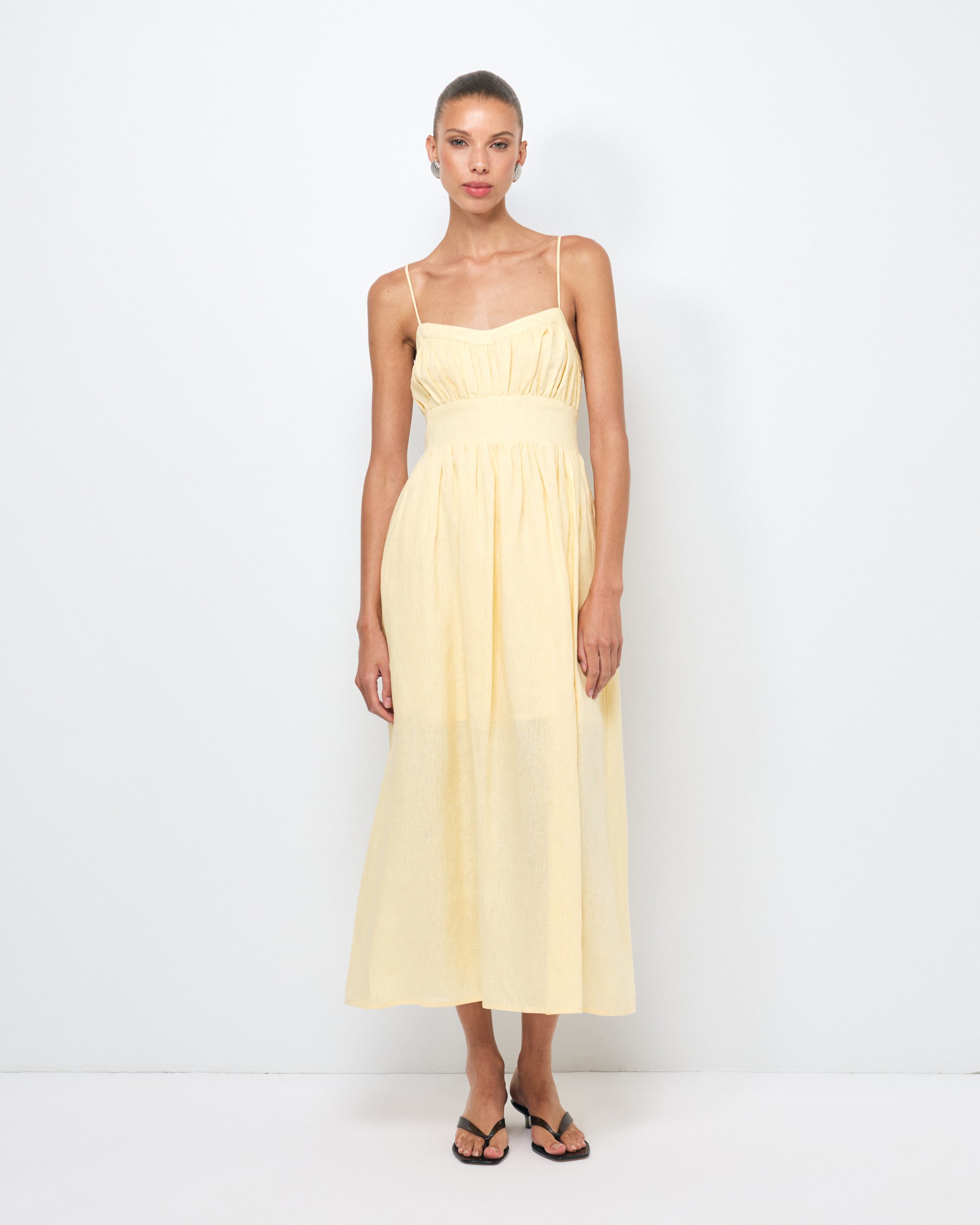 Gracelyn Linen Midi Dress