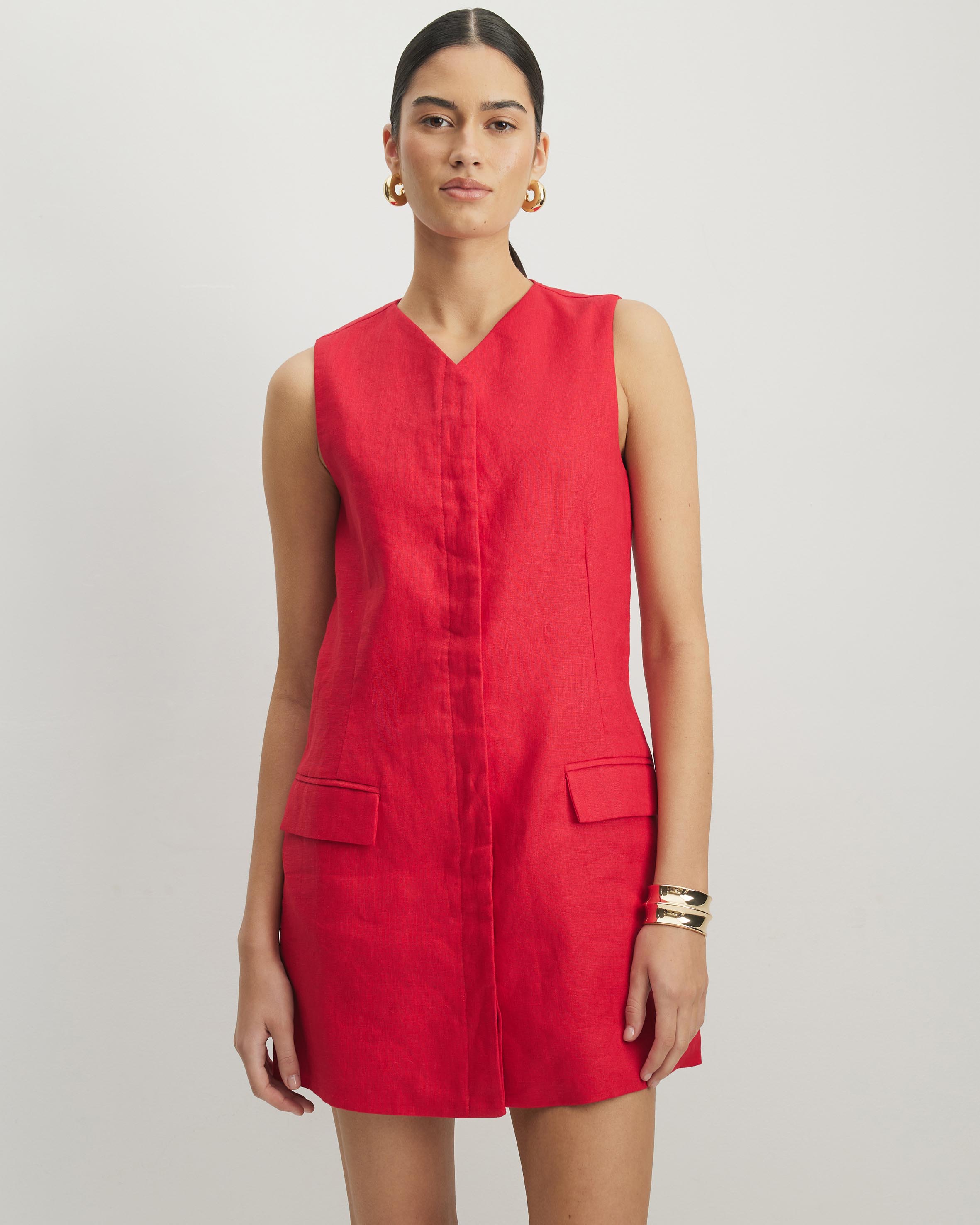 Tamsin Linen Mini Shift Dress