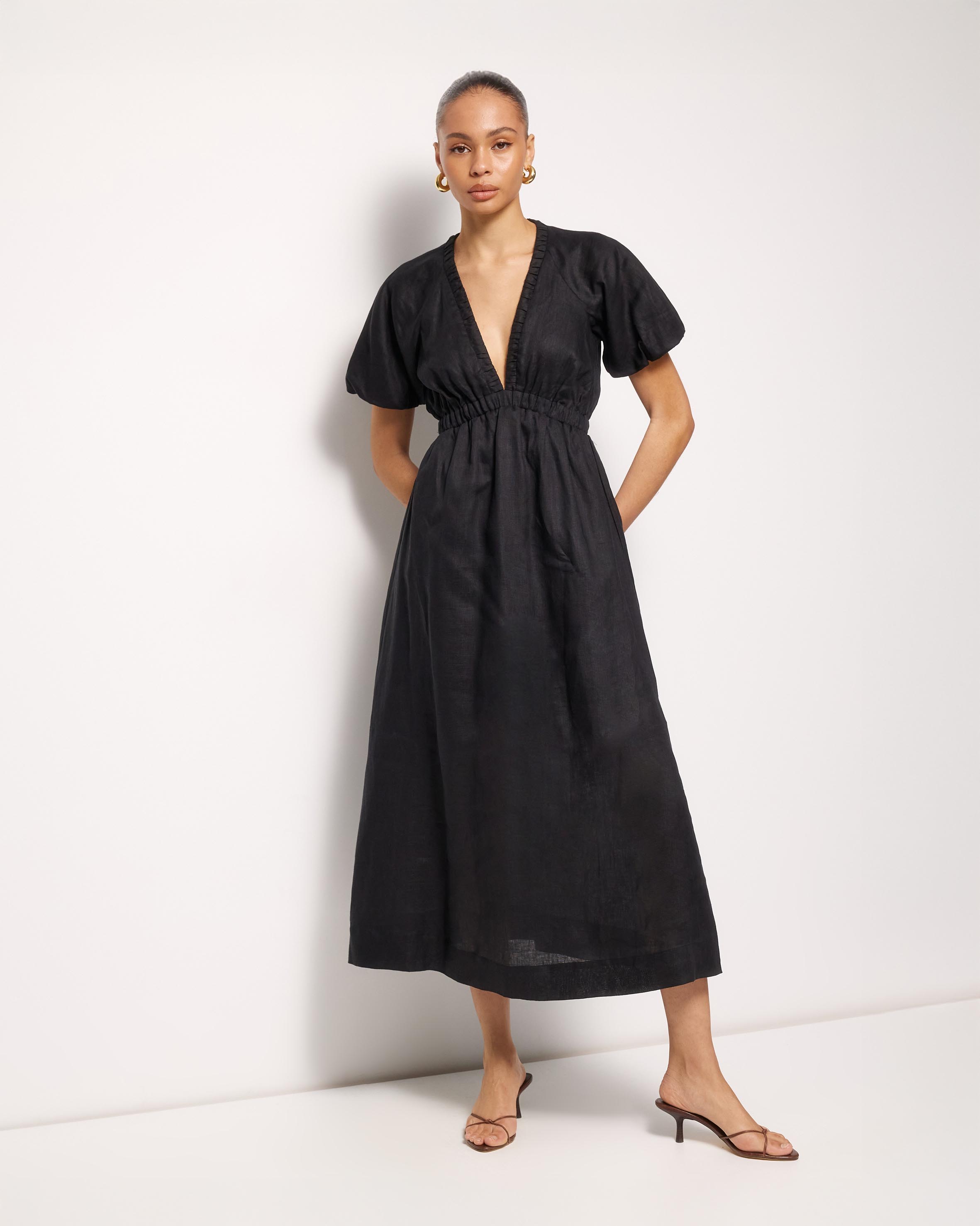 Tyrah Linen Midi Dress