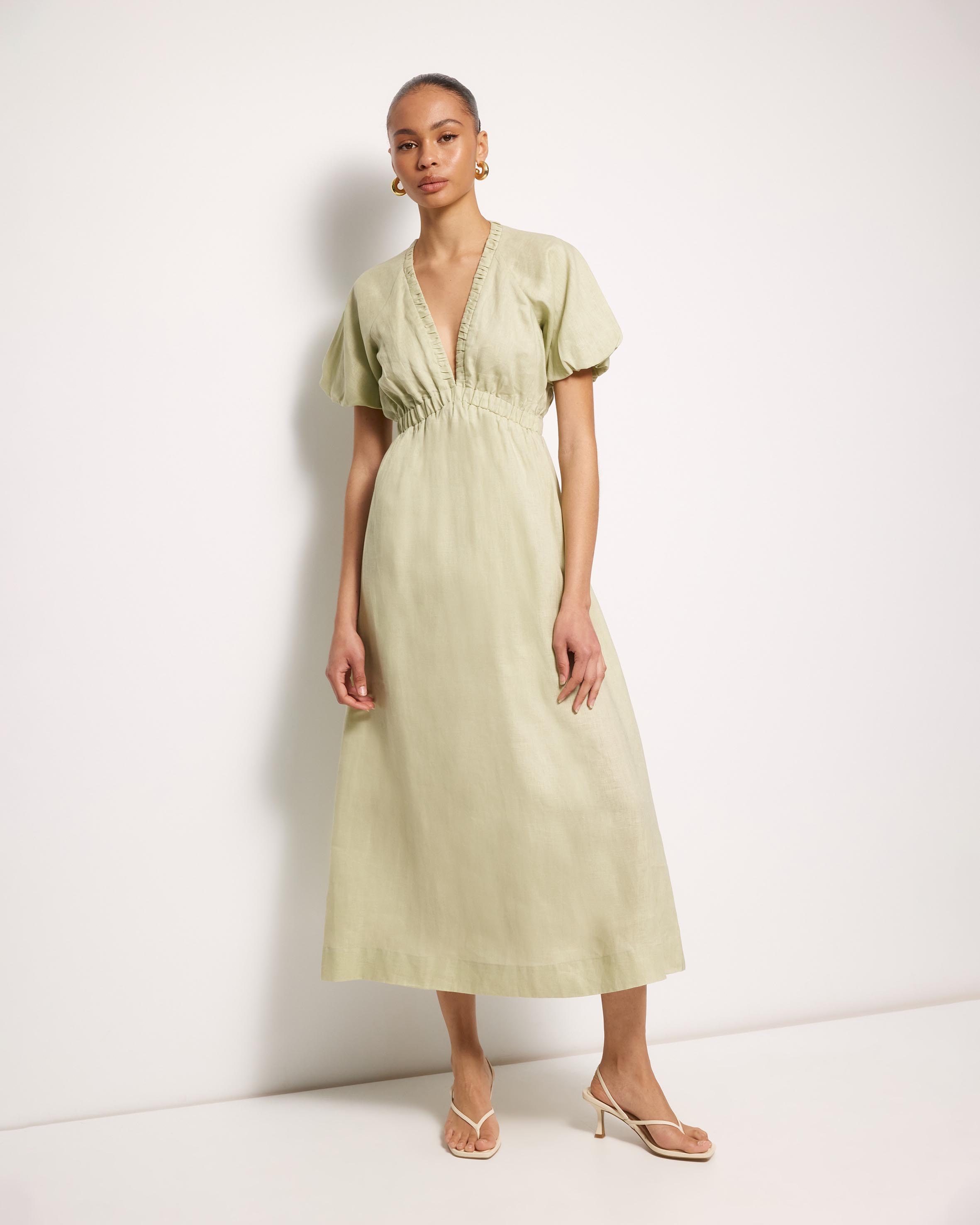 Tyrah Linen Midi Dress