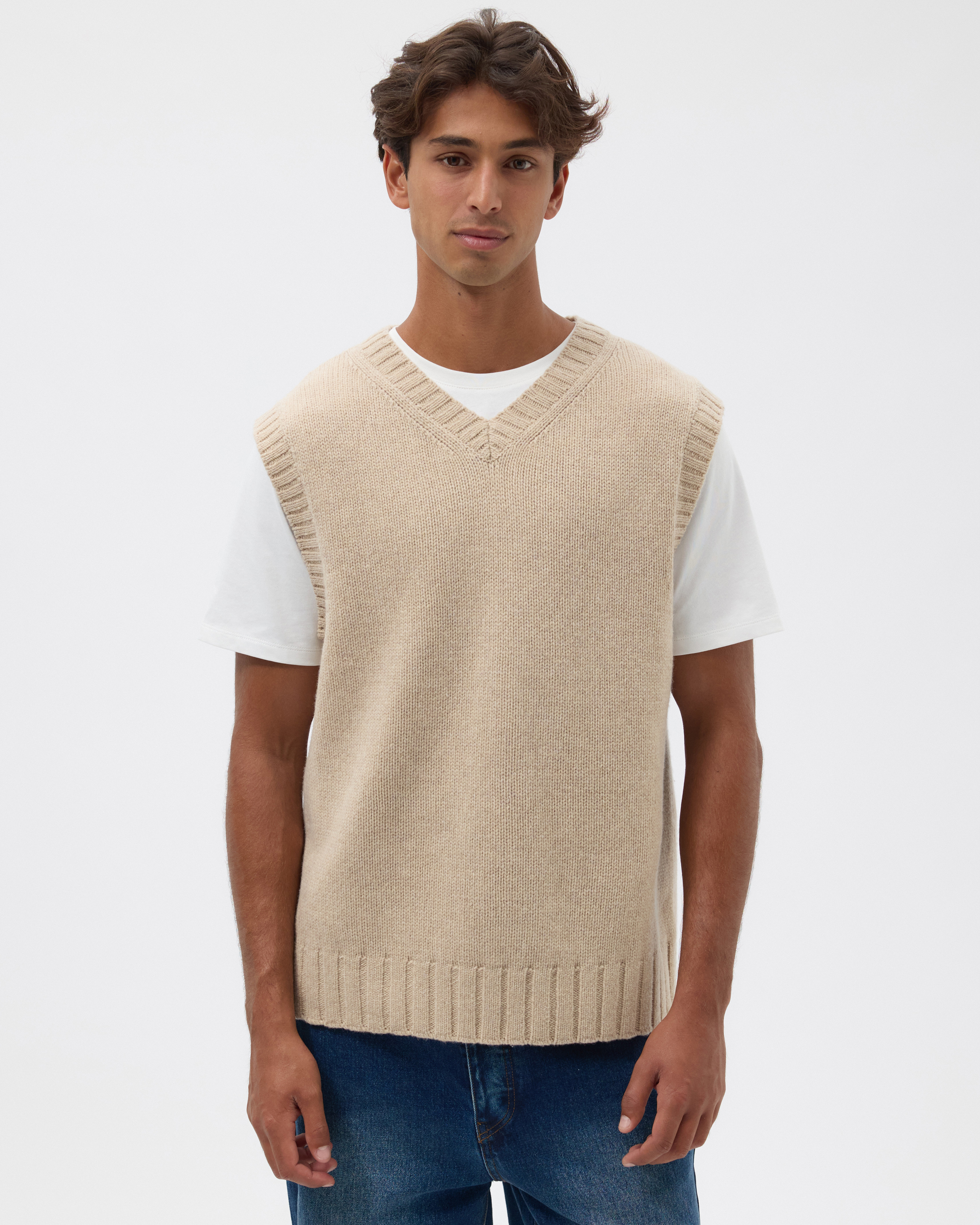V-Neck Wool Vest