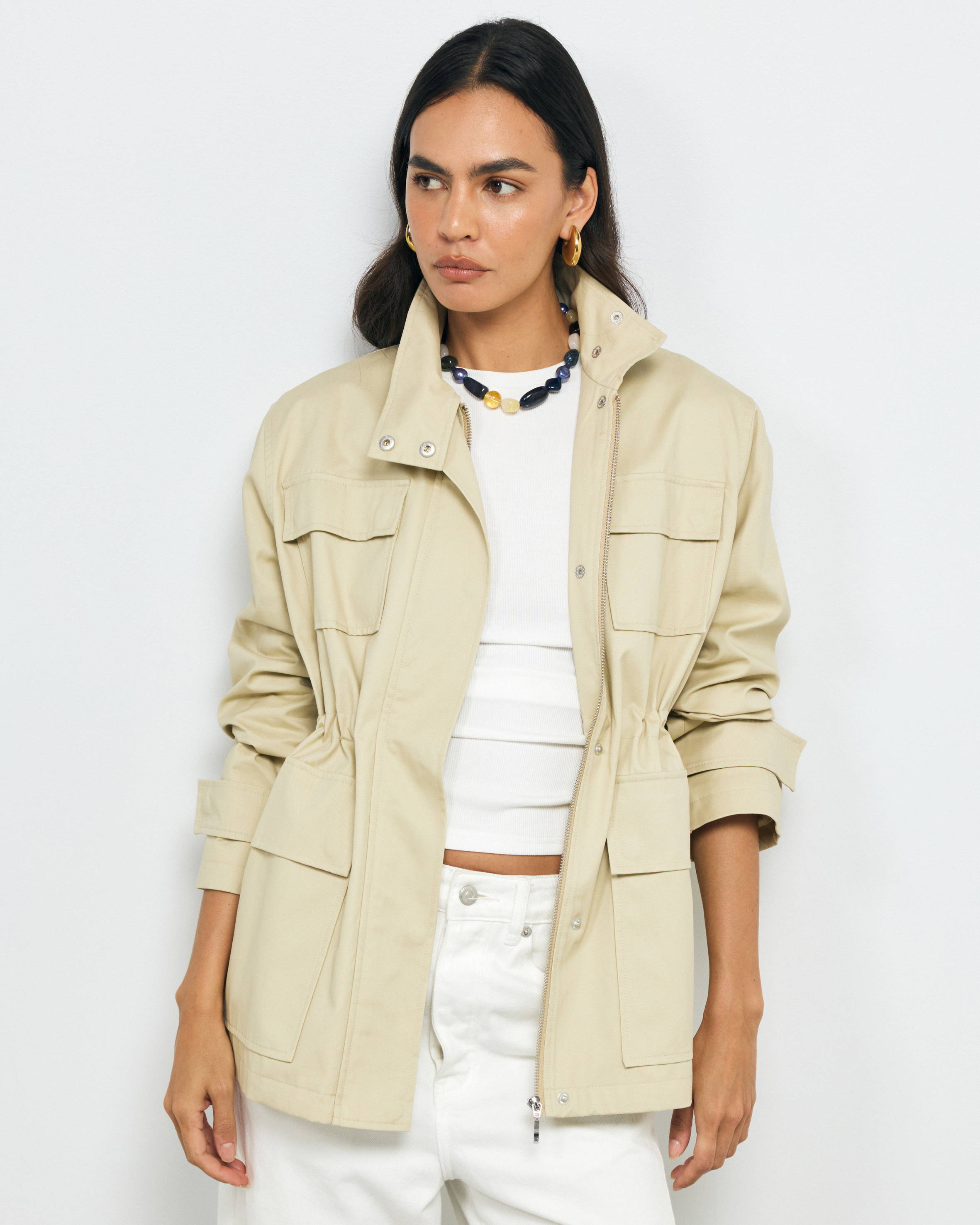 Rory Organic Cotton Funnel Neck Jacket