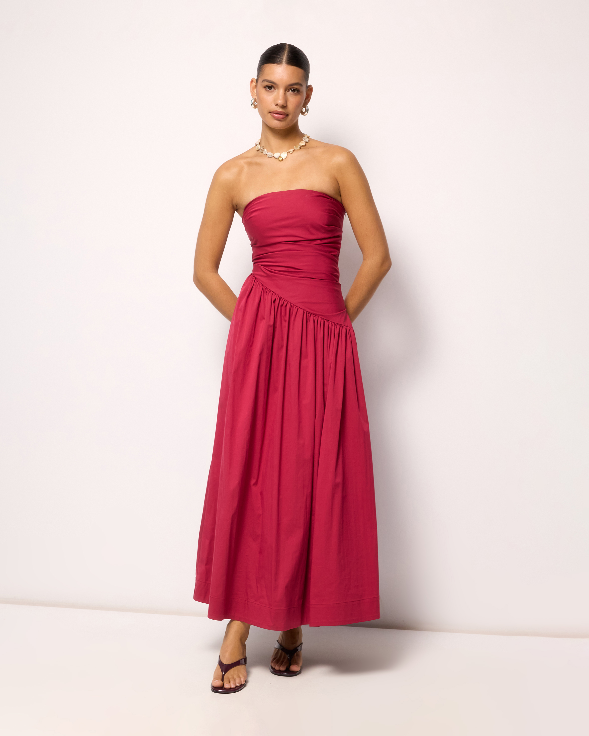 Kiera Strapless Midi Dress