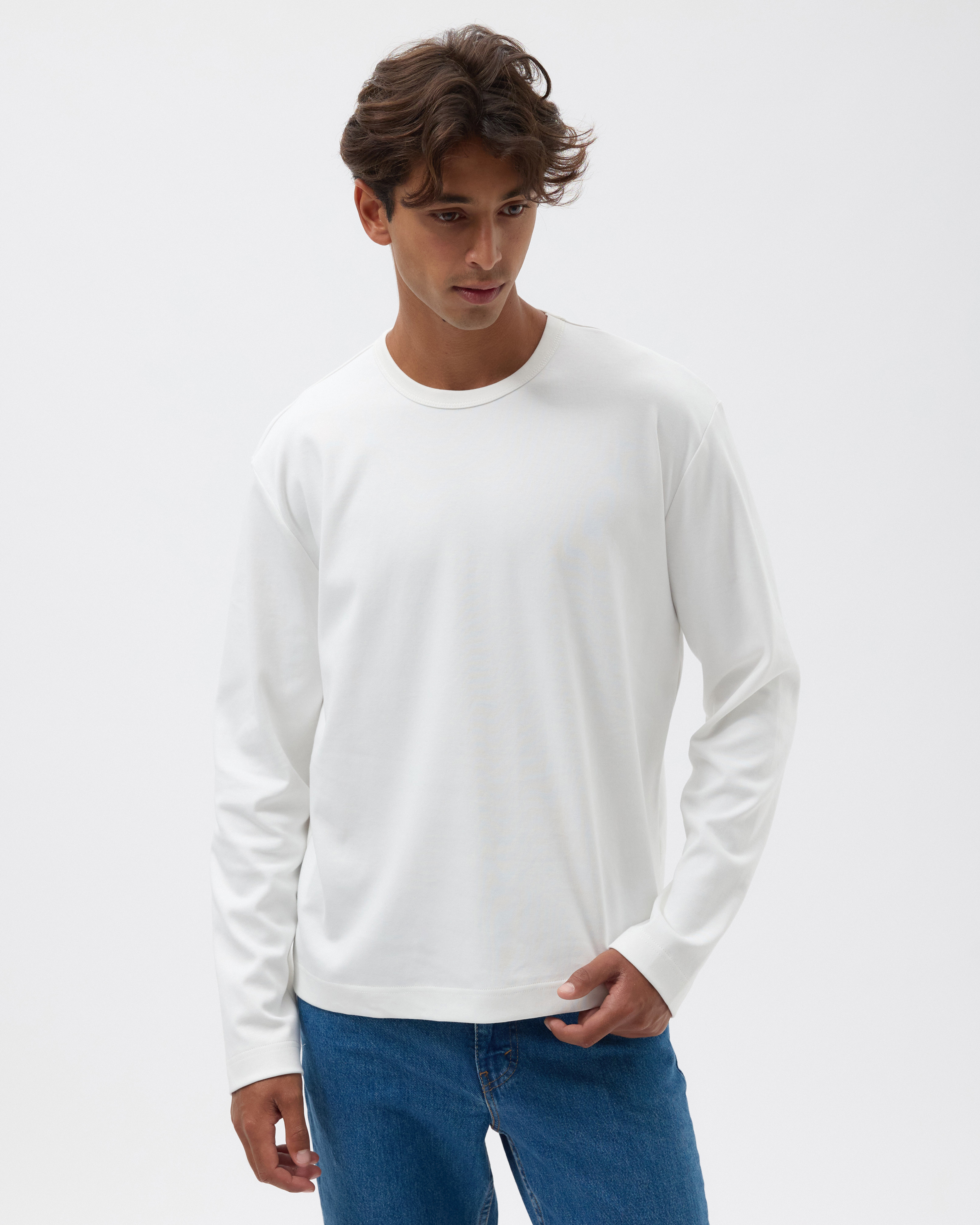 Relaxed Long Sleeve Cotton Tee