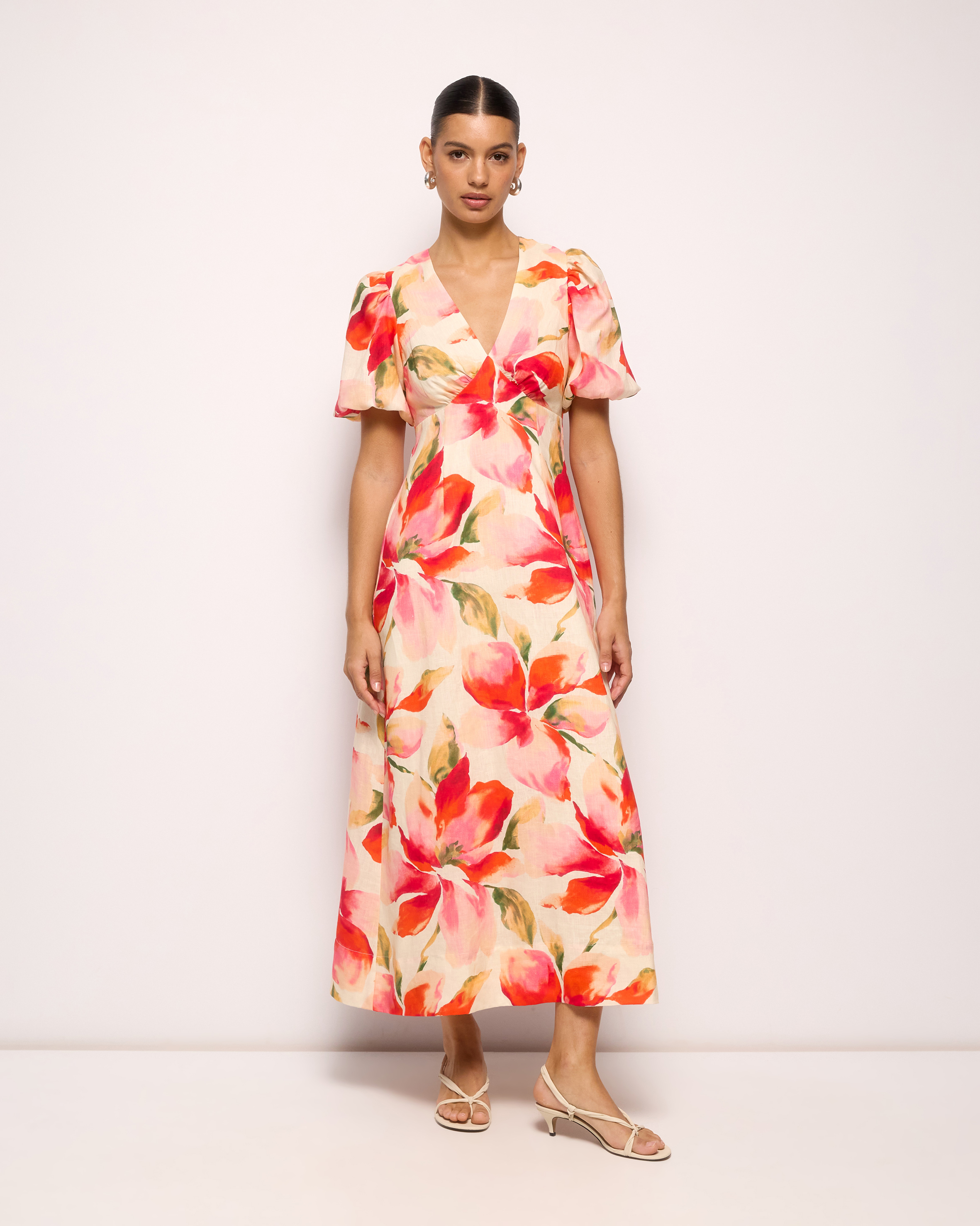 Tessa Linen Midi Dress