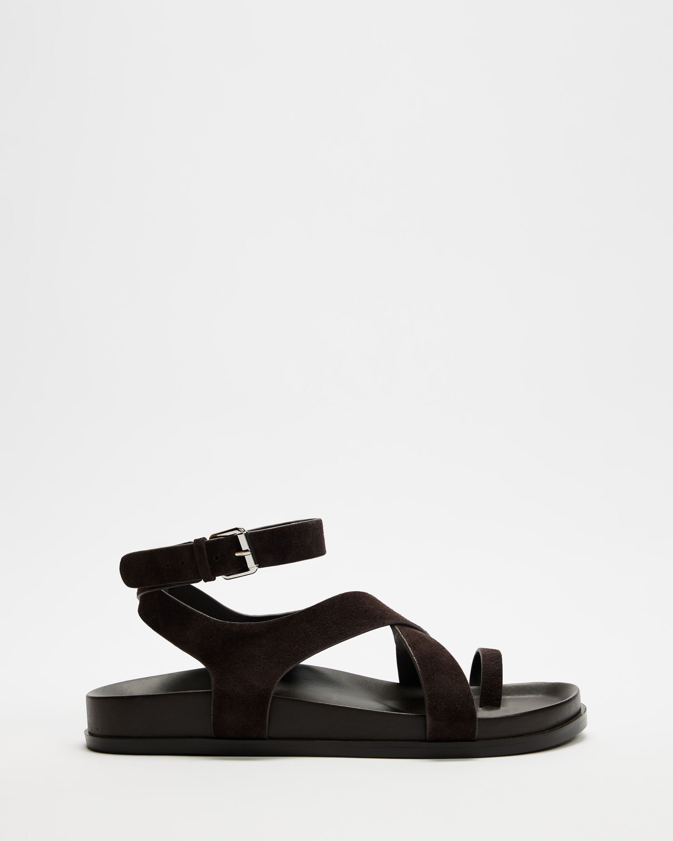 Leather Crossover Footbed Sandals
