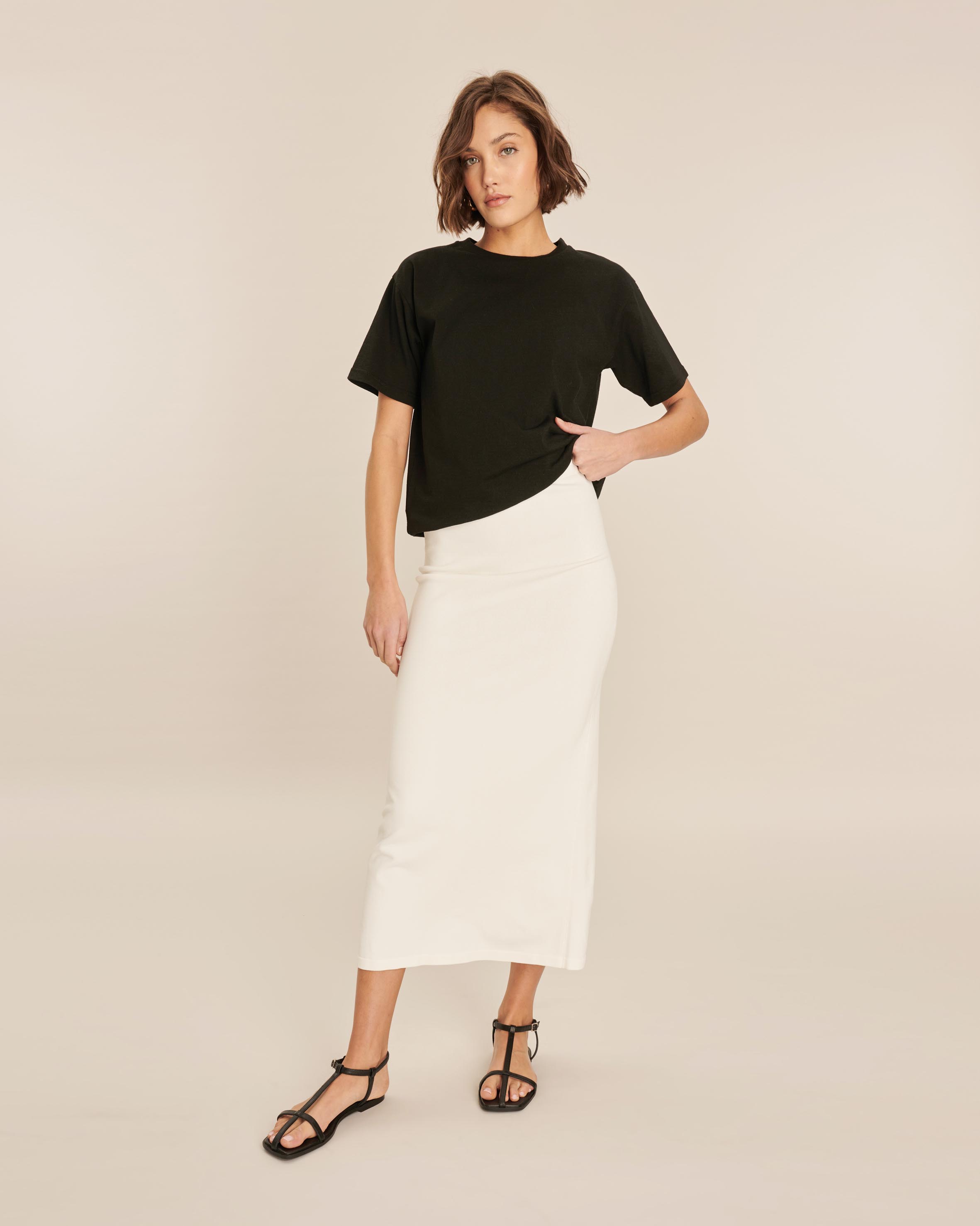 Column Knit Maxi Skirt