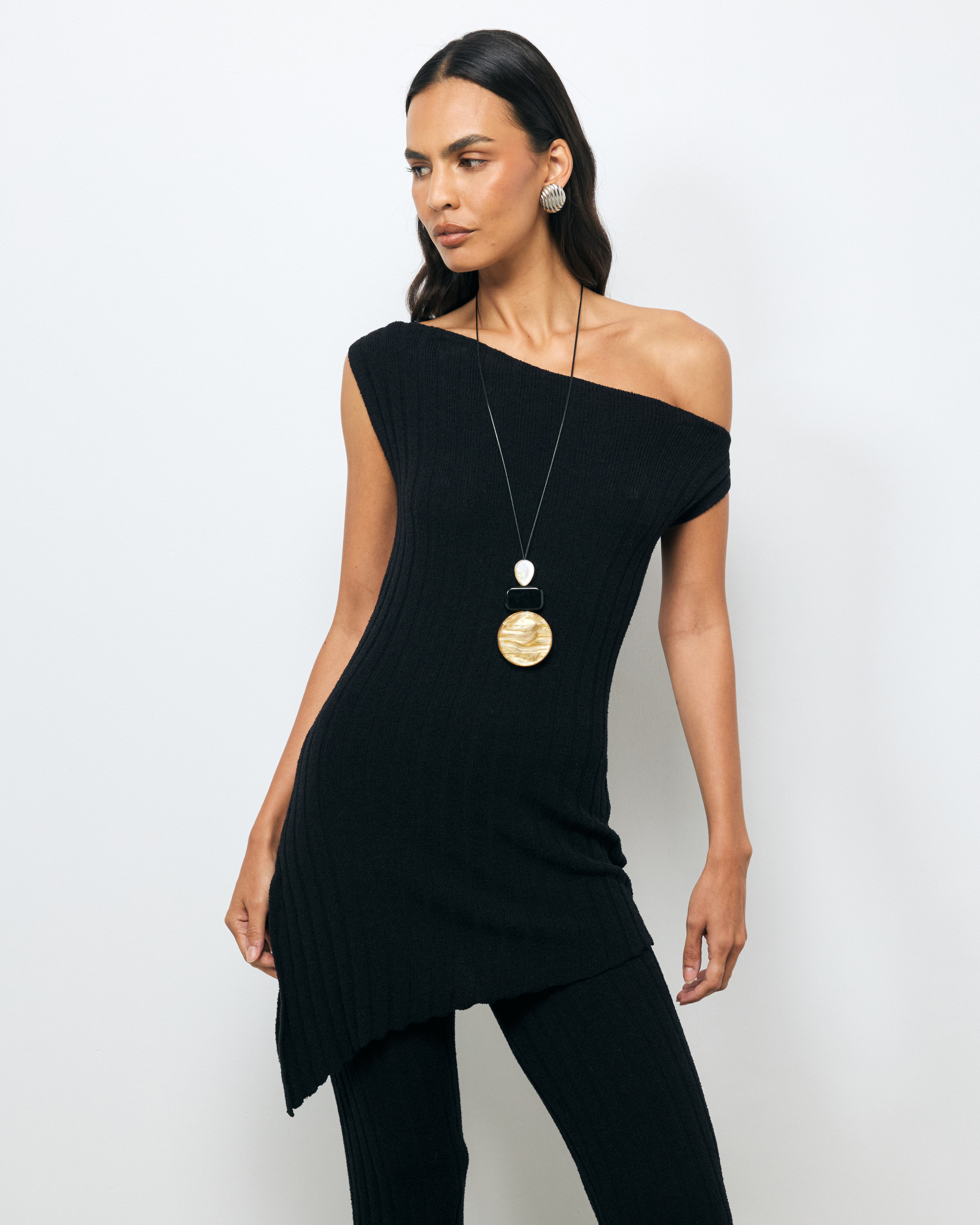 Ciela Textured Rib Knit Tunic