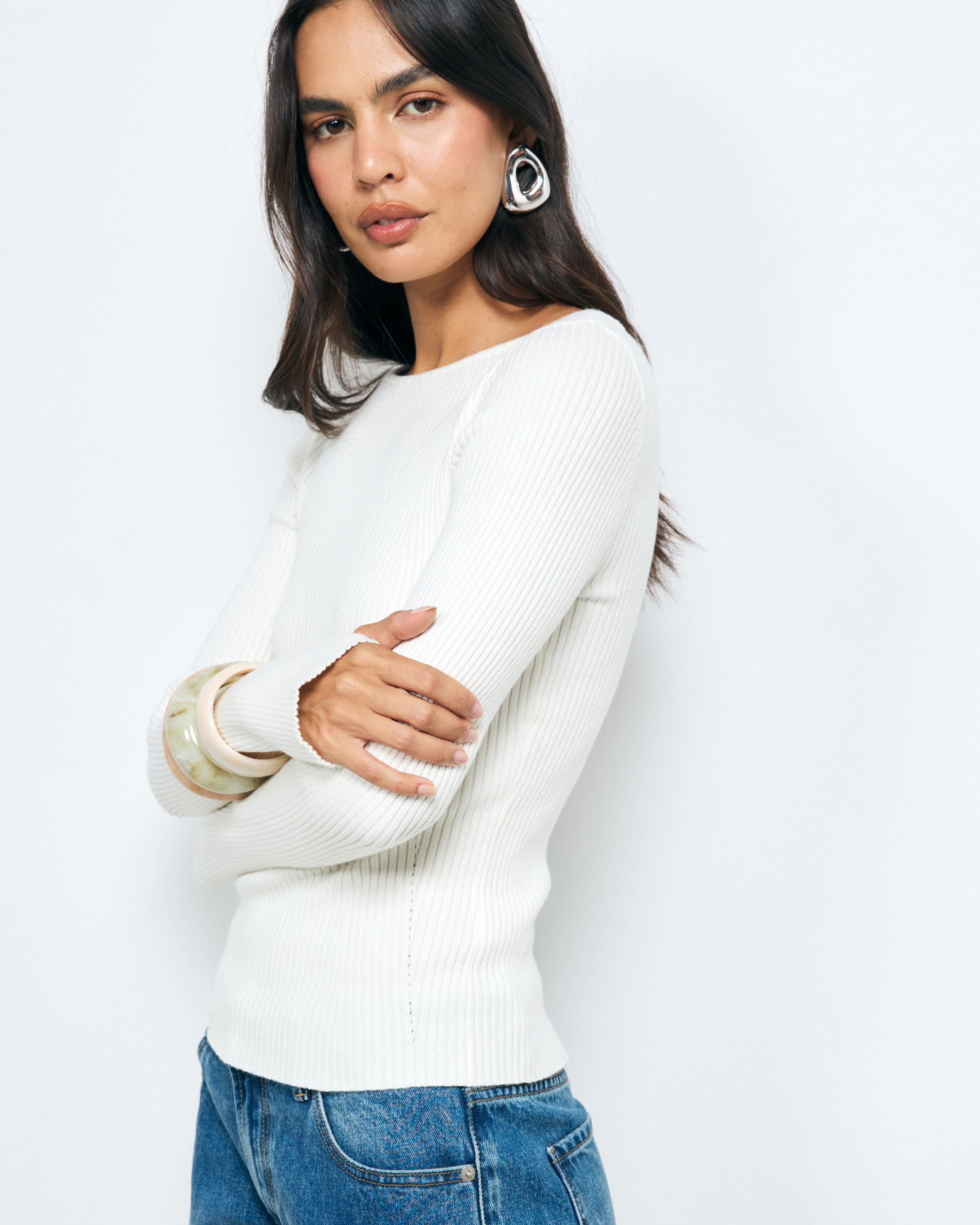 Eden Cashmere Blend Boat Neck Top
