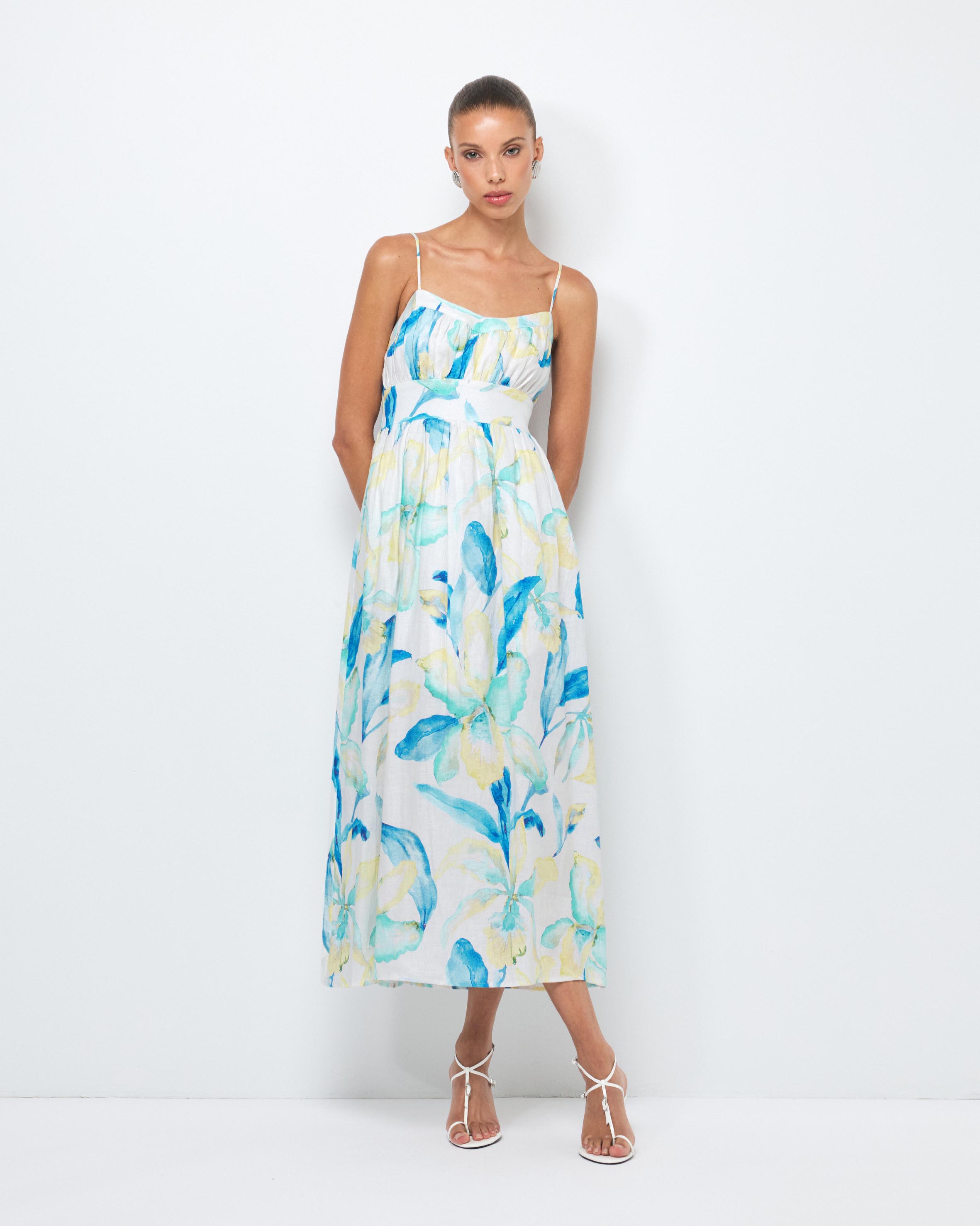 Kira Linen Midi Dress