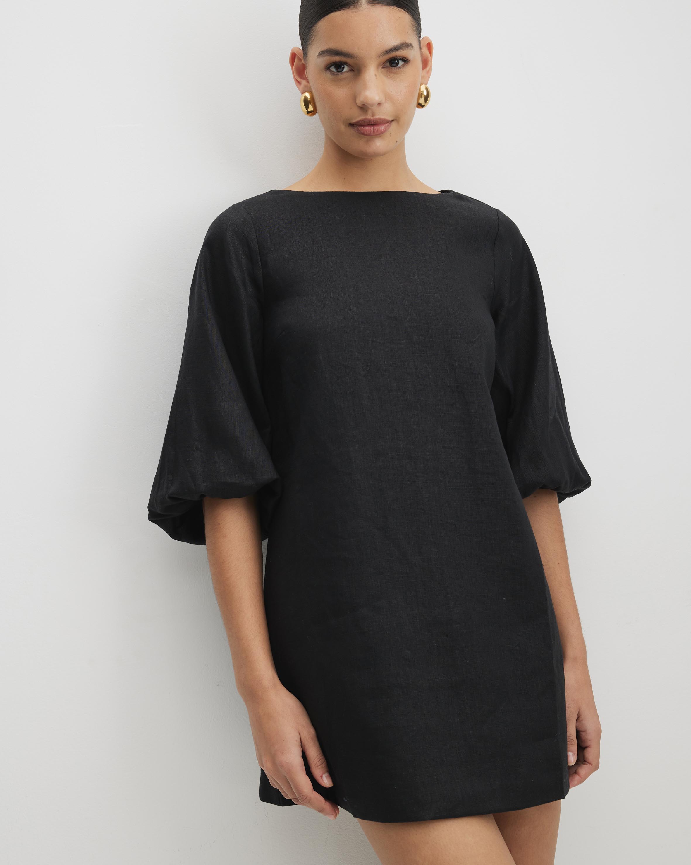 Eloise Linen Mini Shift Dress