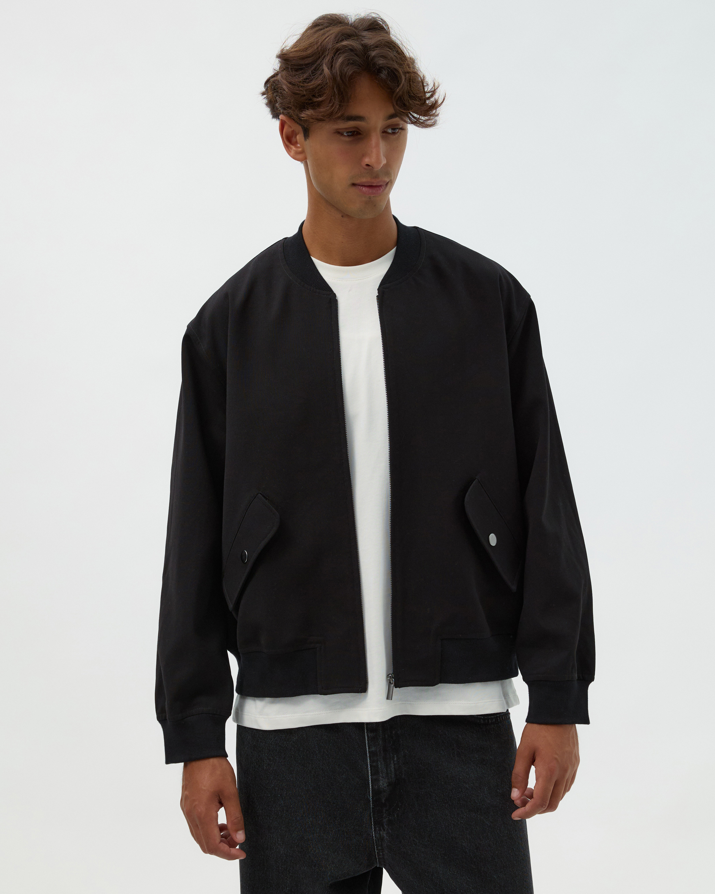 Wool Blend Bomber Jacket