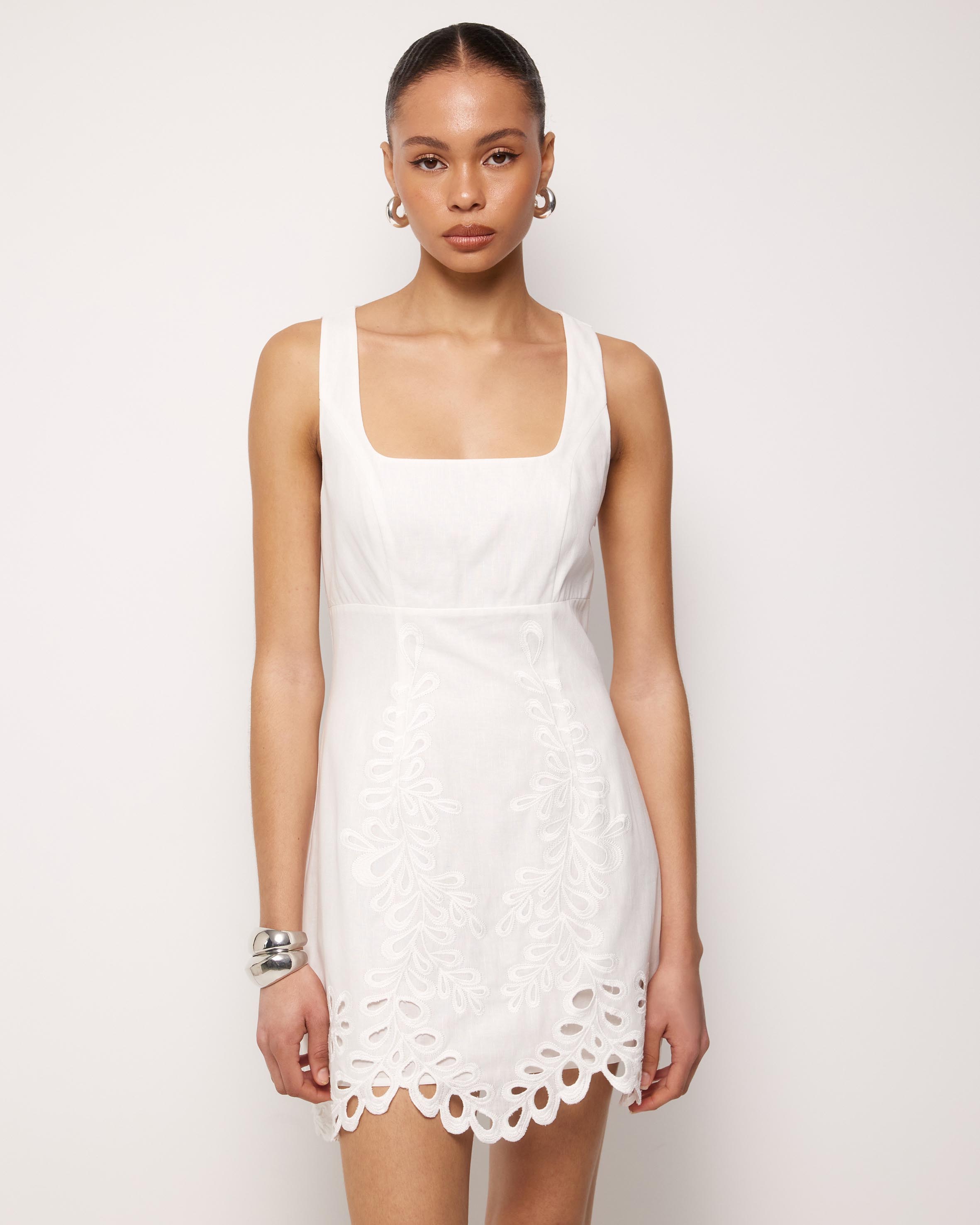 Adria Broderie Mini Dress