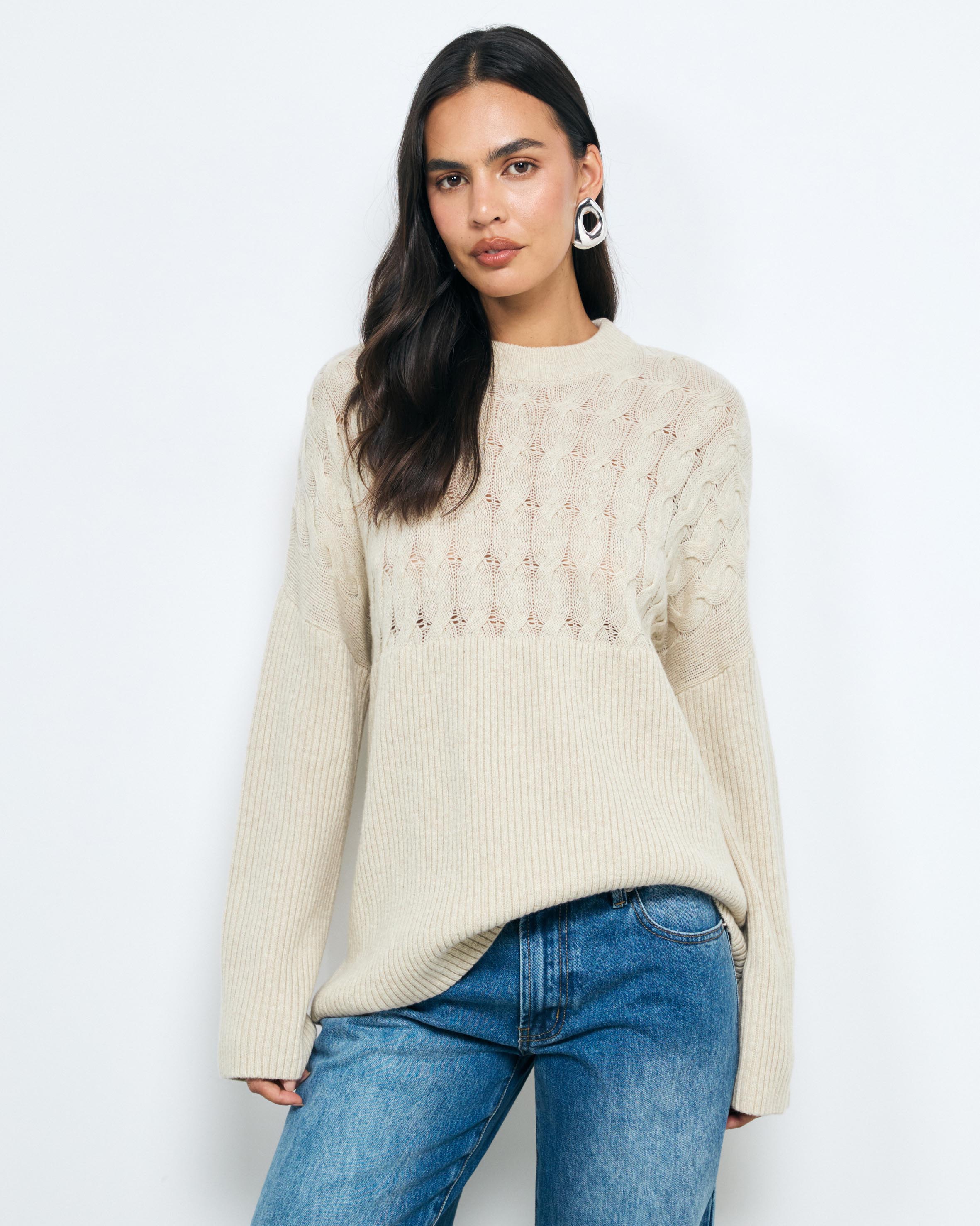 Jada Wool Blend Cable Knit Jumper