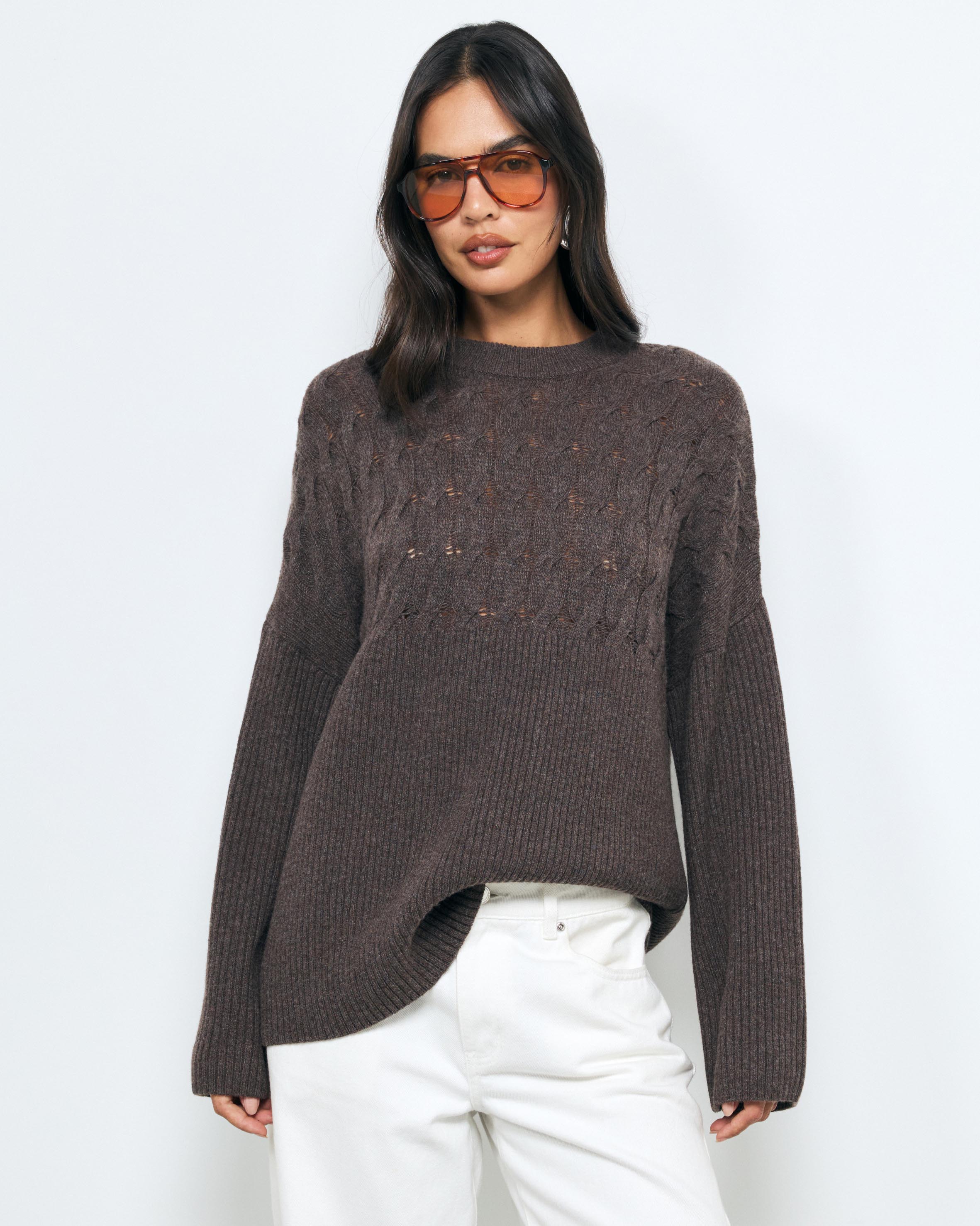 Jada Wool Blend Cable Knit Jumper