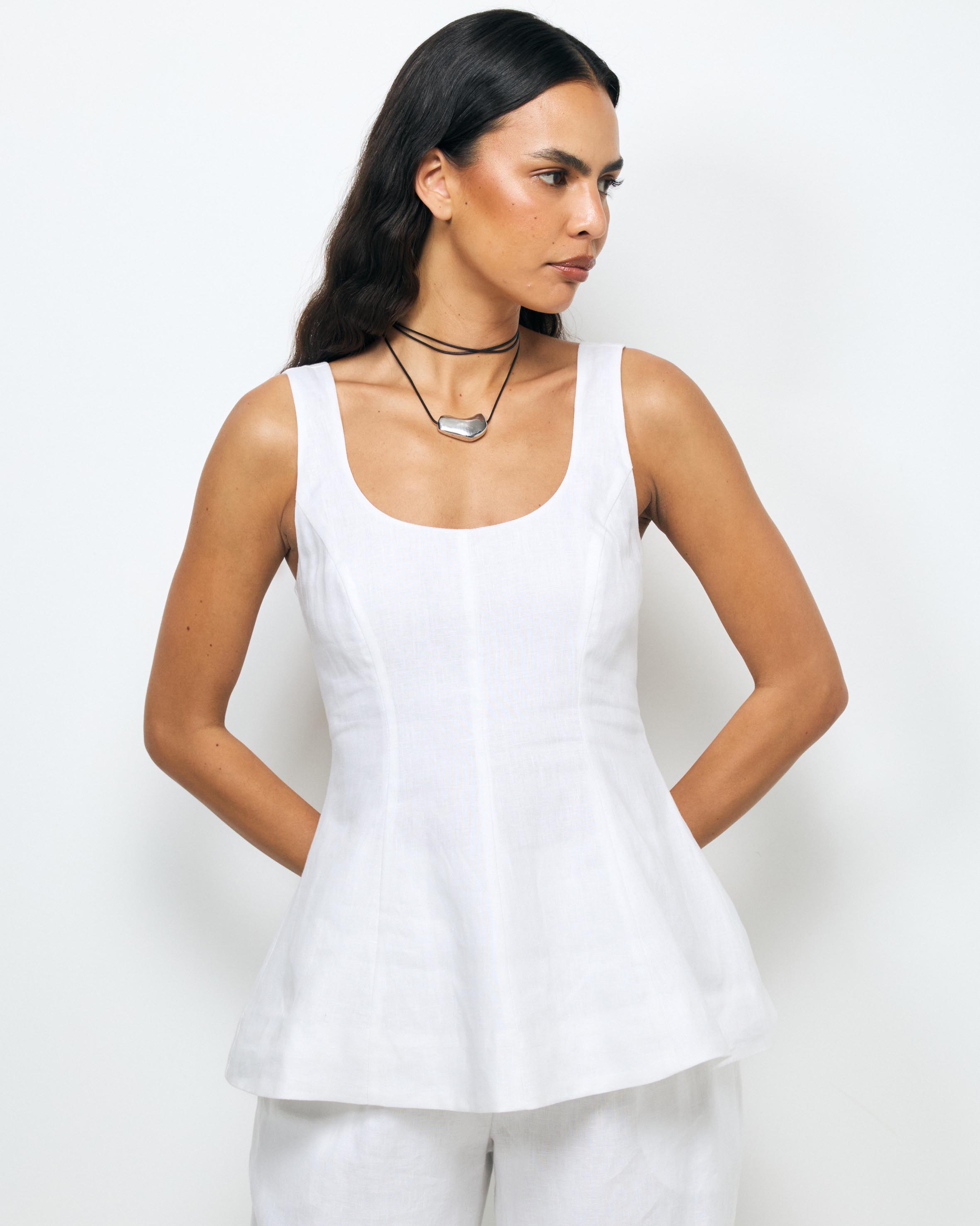 Bria Linen Top