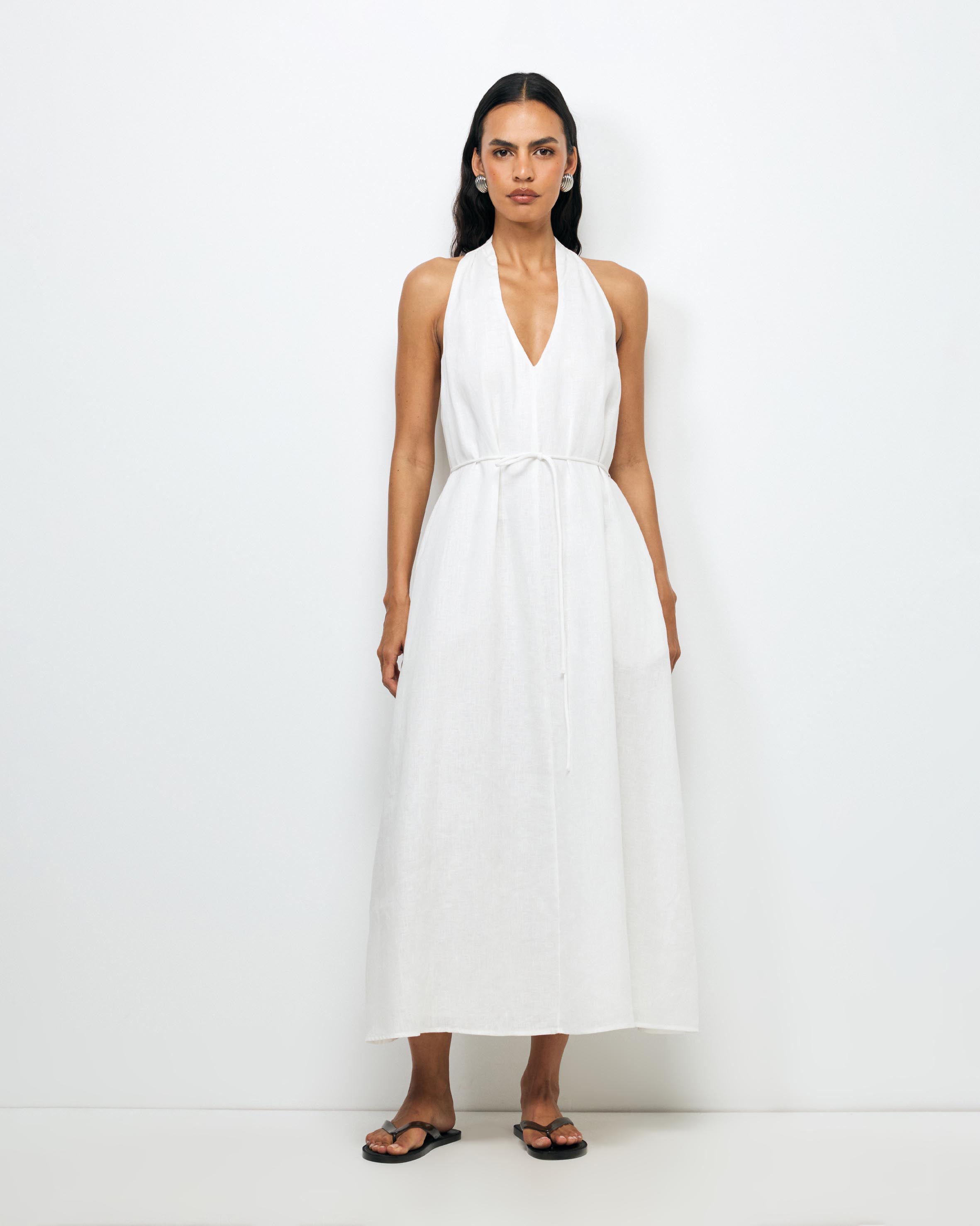 Loretta Linen Midi Dress