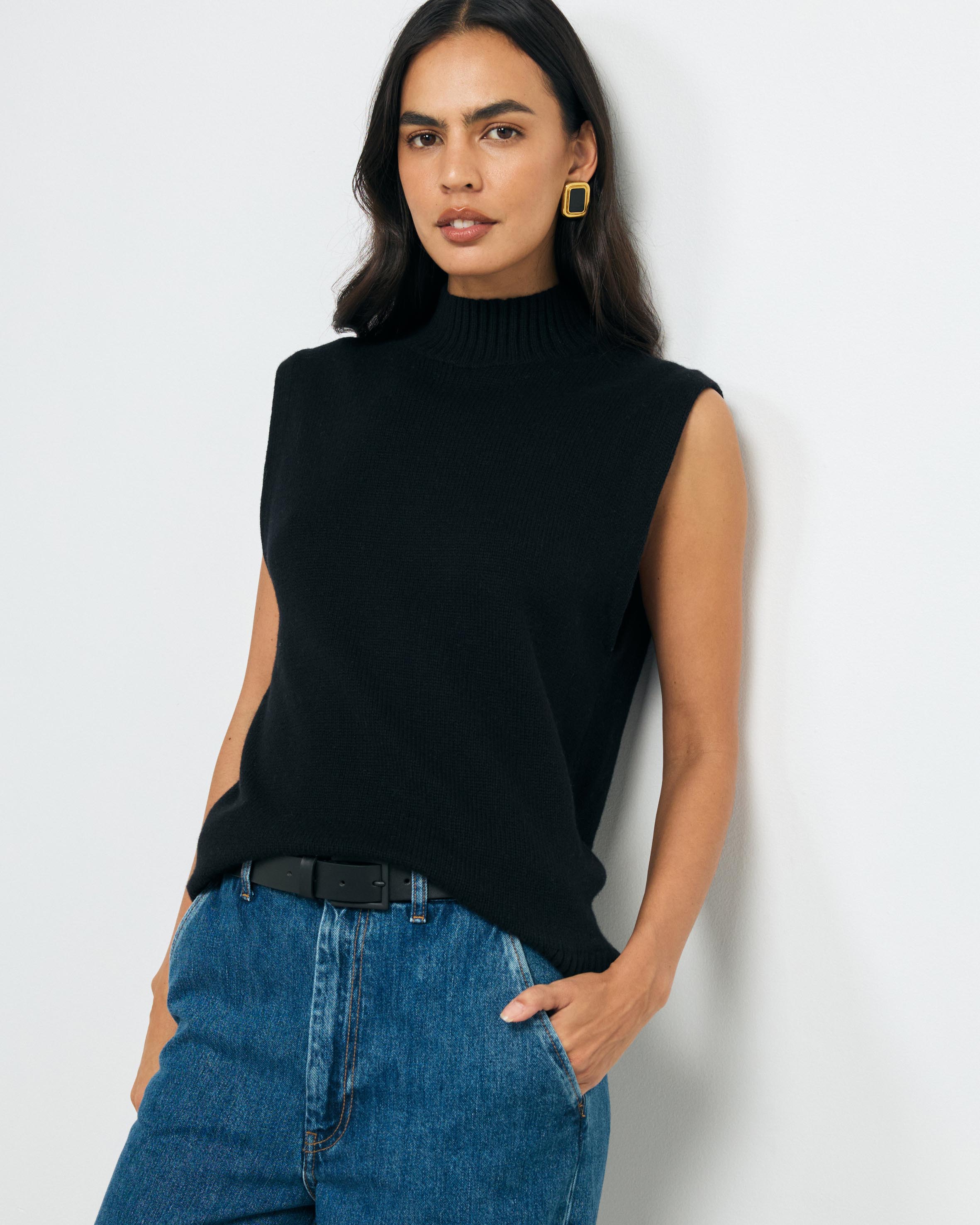 Pili Wool Cotton Knit Vest