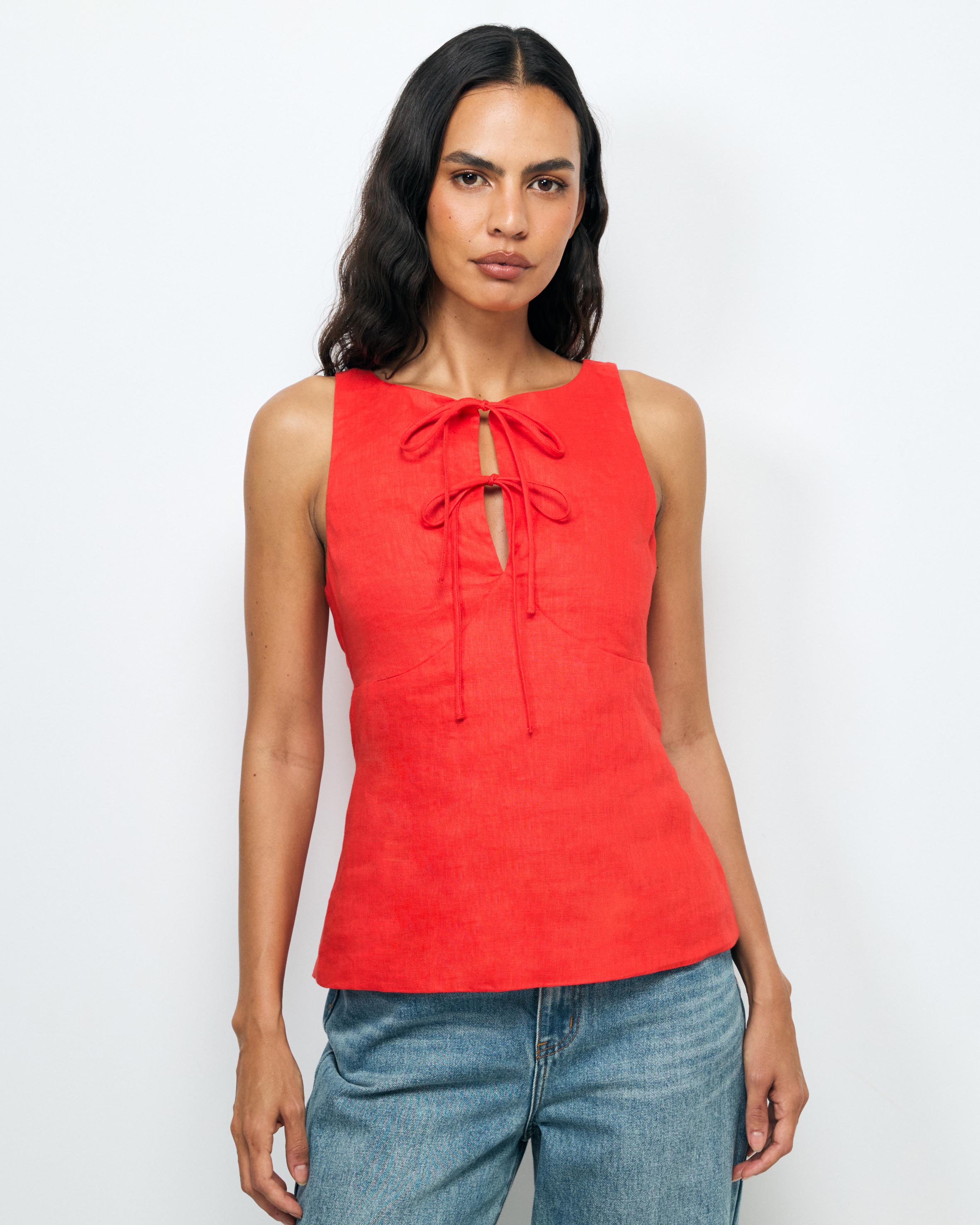 Arden Tie Front Top