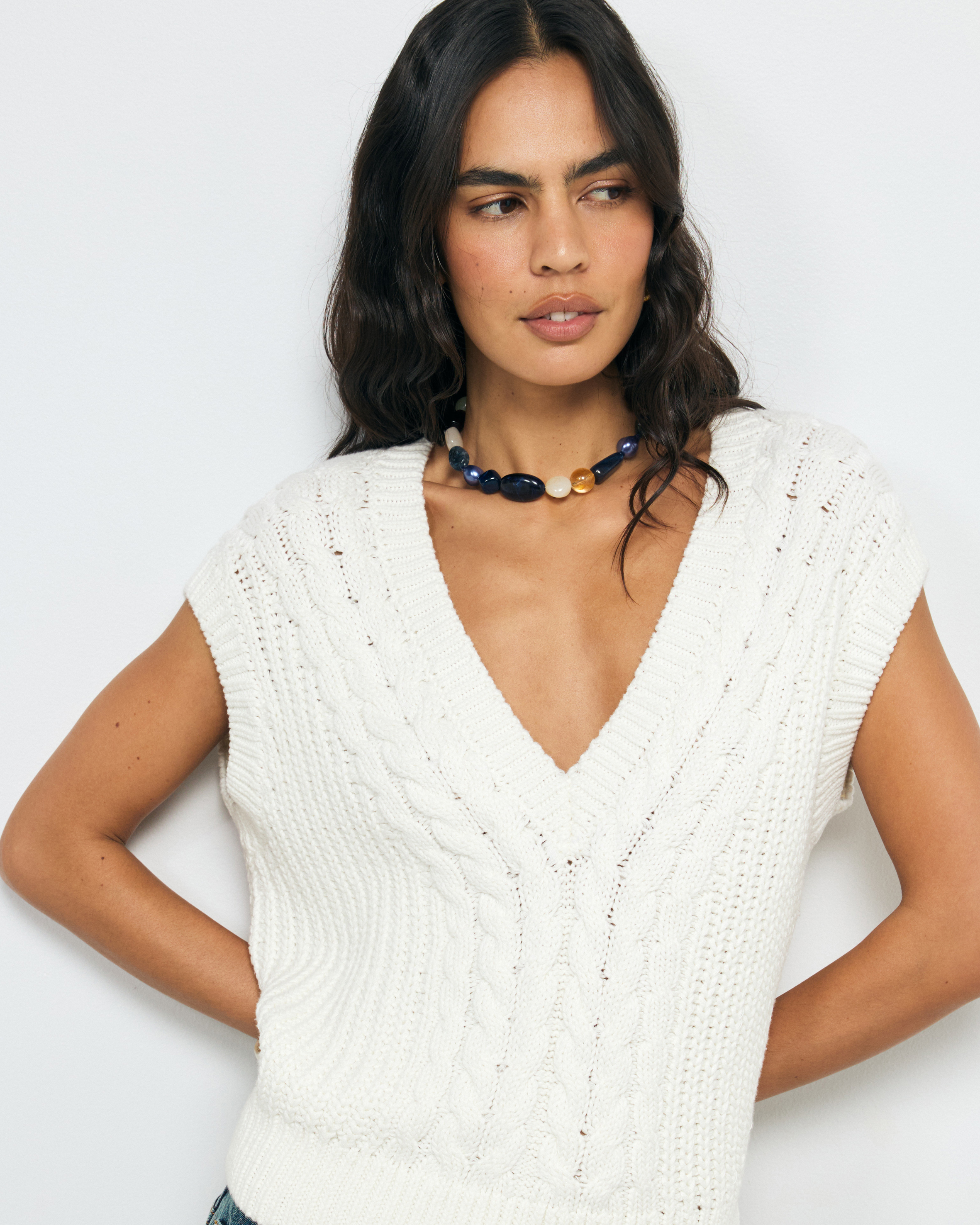 Mara Cable Knit Vest