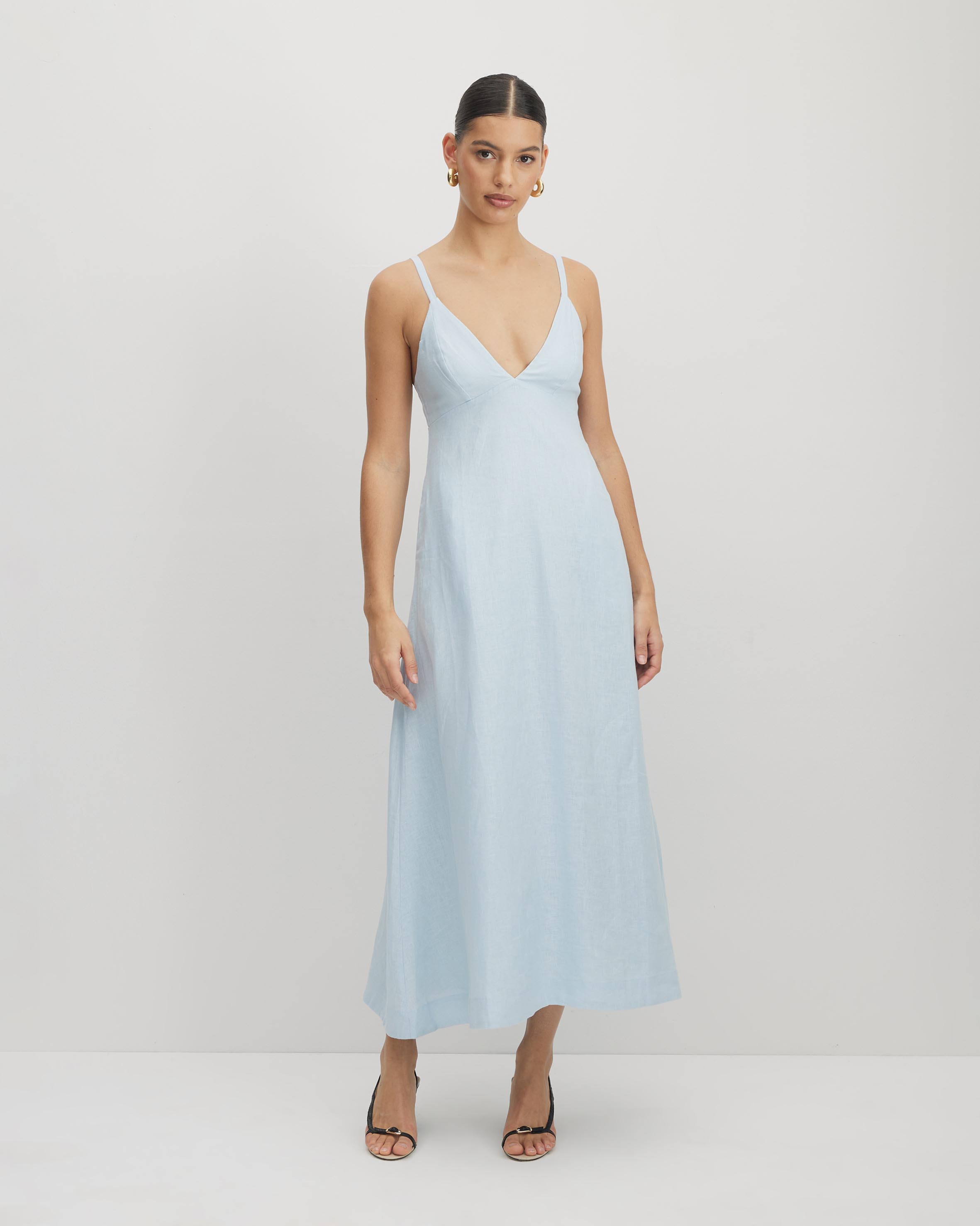 Bettina Linen Midi Dress