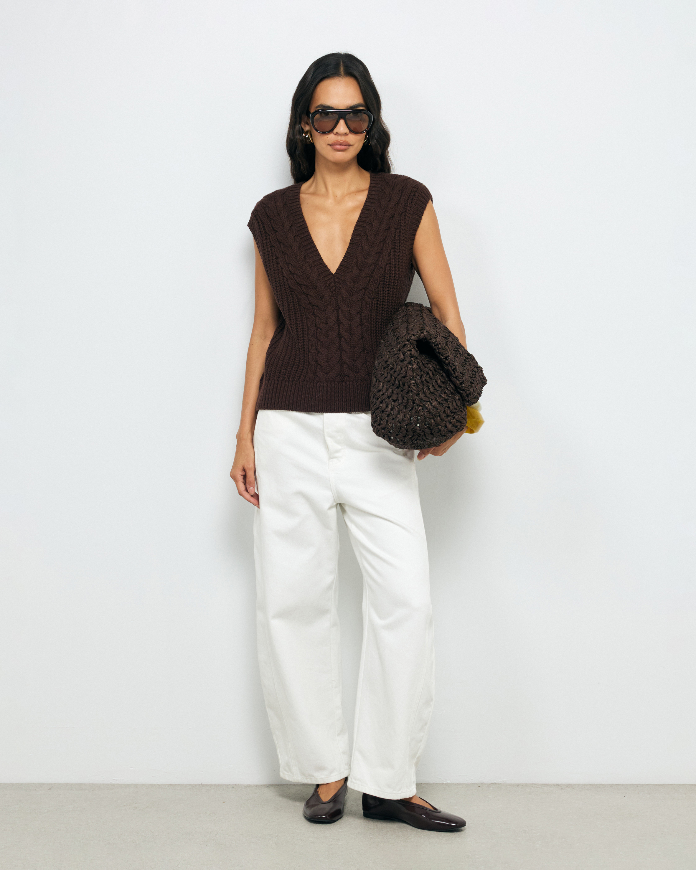Mara Cable Knit Vest